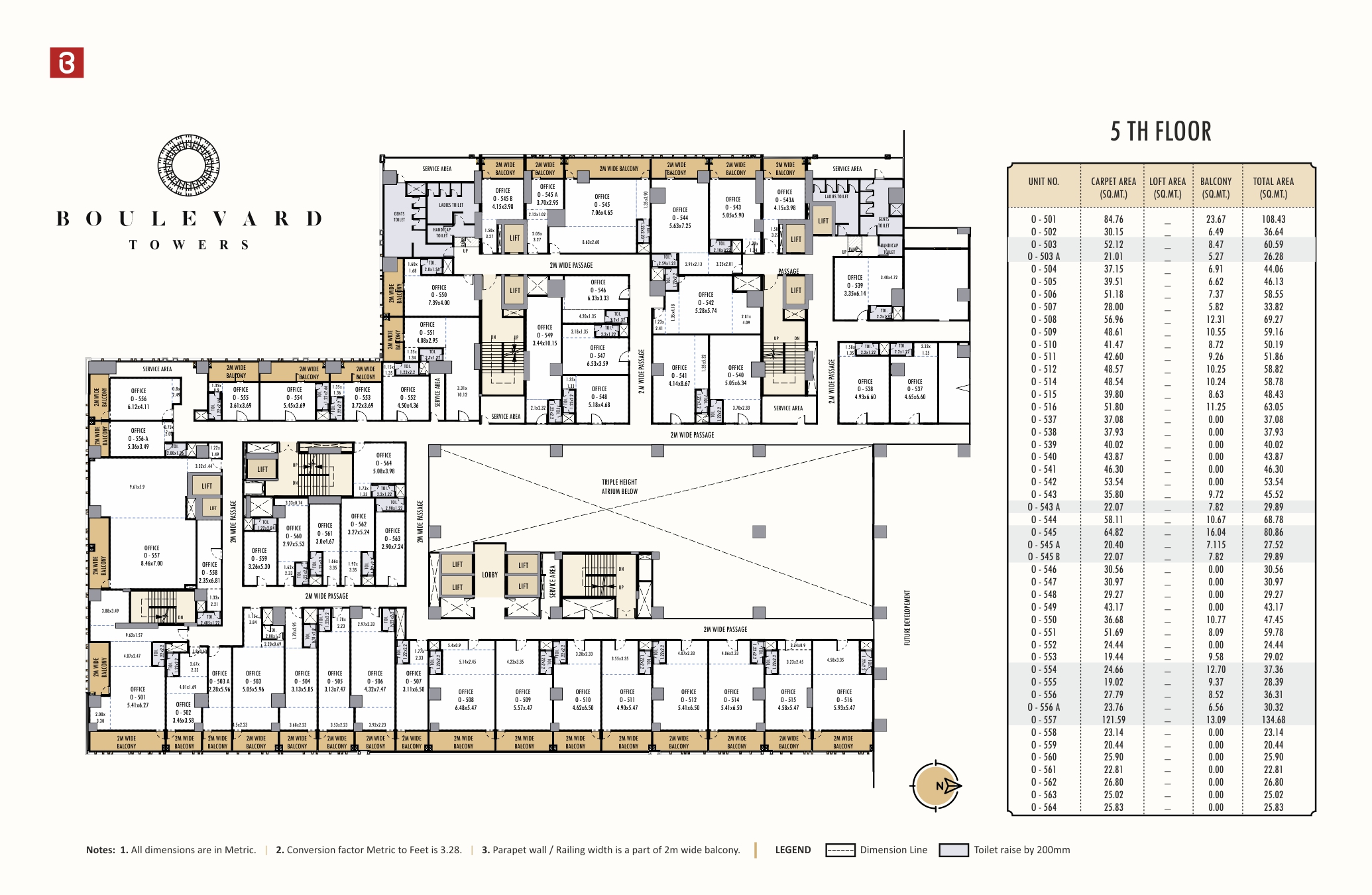 Boulevard Towers 5th Floor Plan