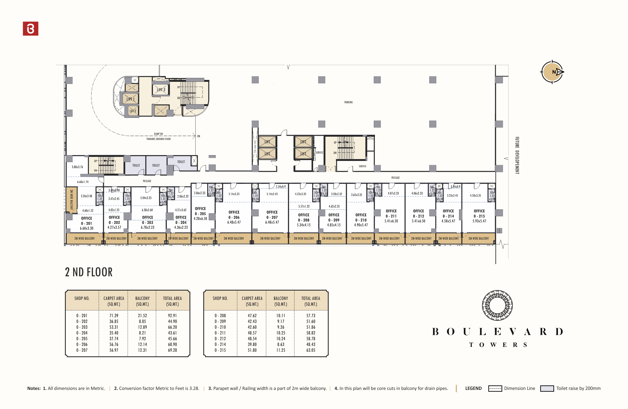 Boulevard Towers 2nd Floor Plan