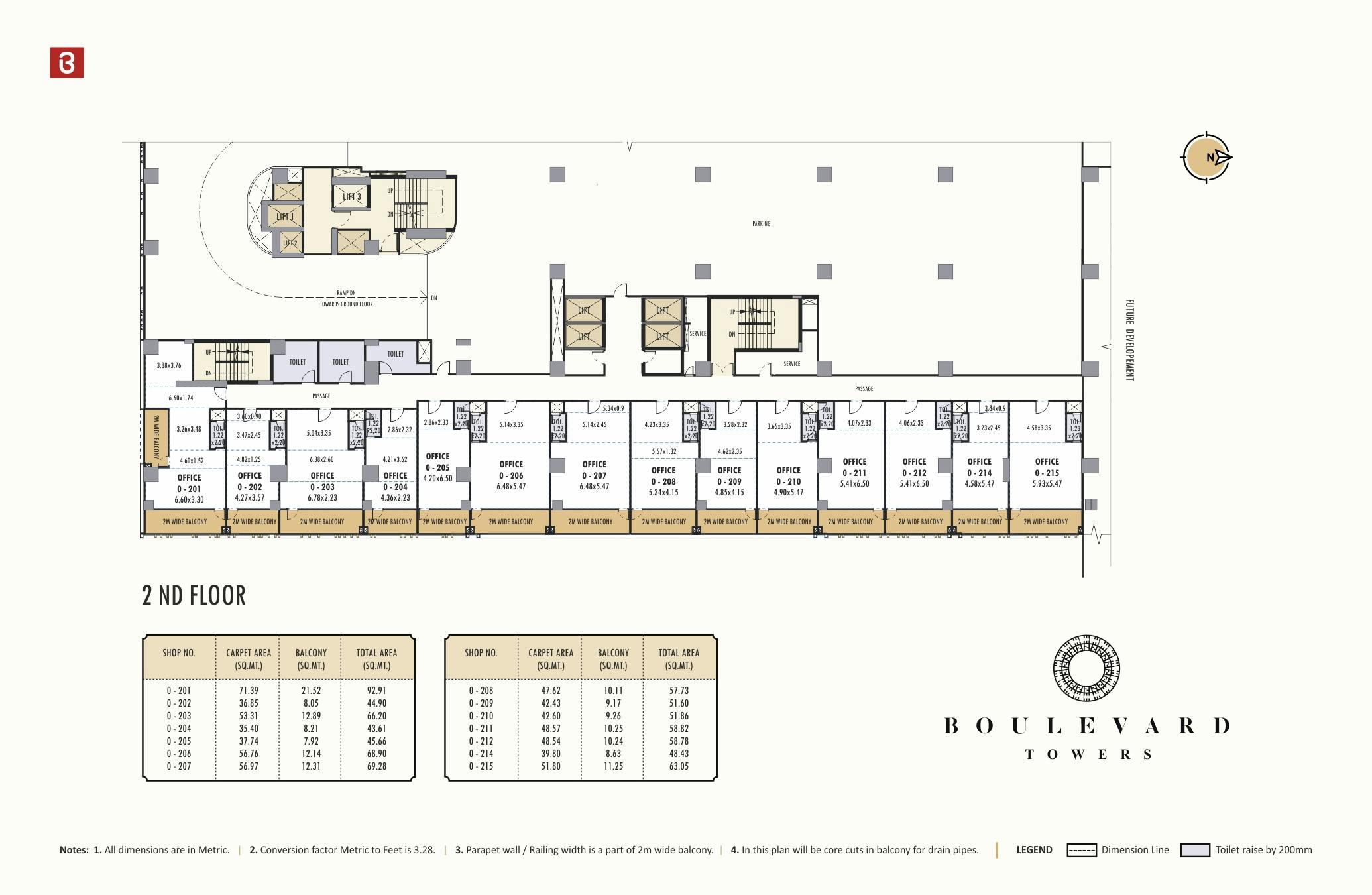 Boulevard Towers 2nd Floor Plan