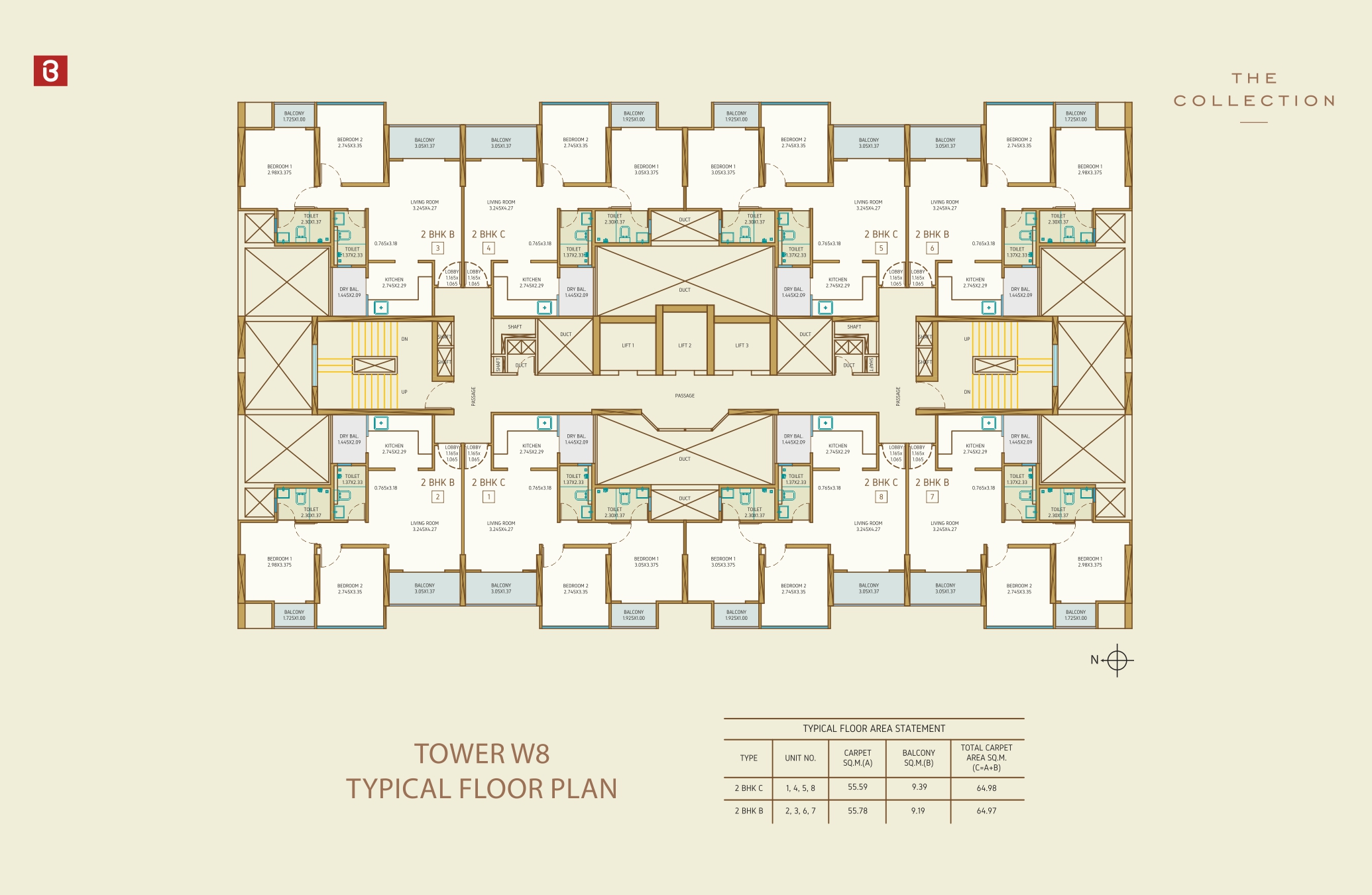 The Collection Tower W8 Typical Plan