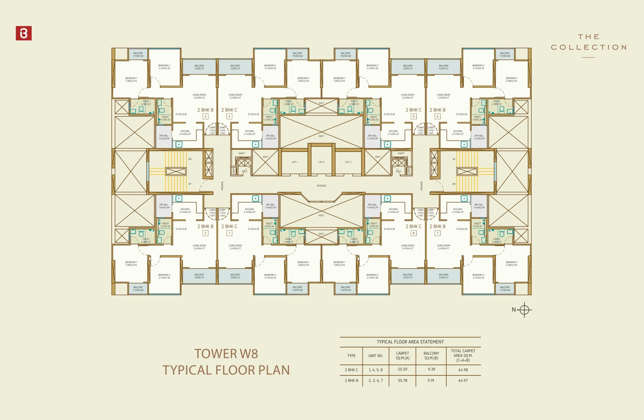 The Collection Tower W8 Typical Plan