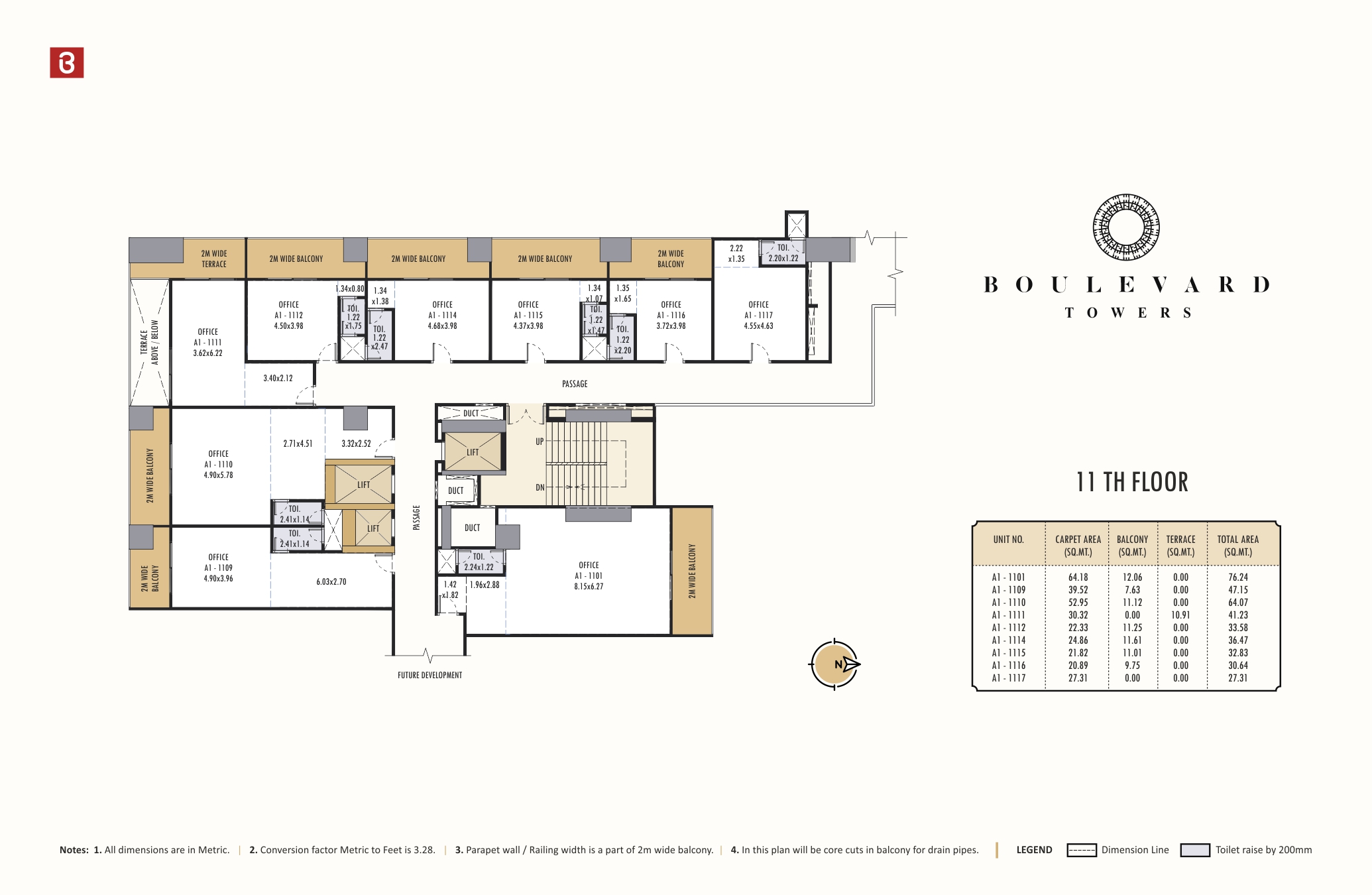 Boulevard Towers 11th Floor Plan