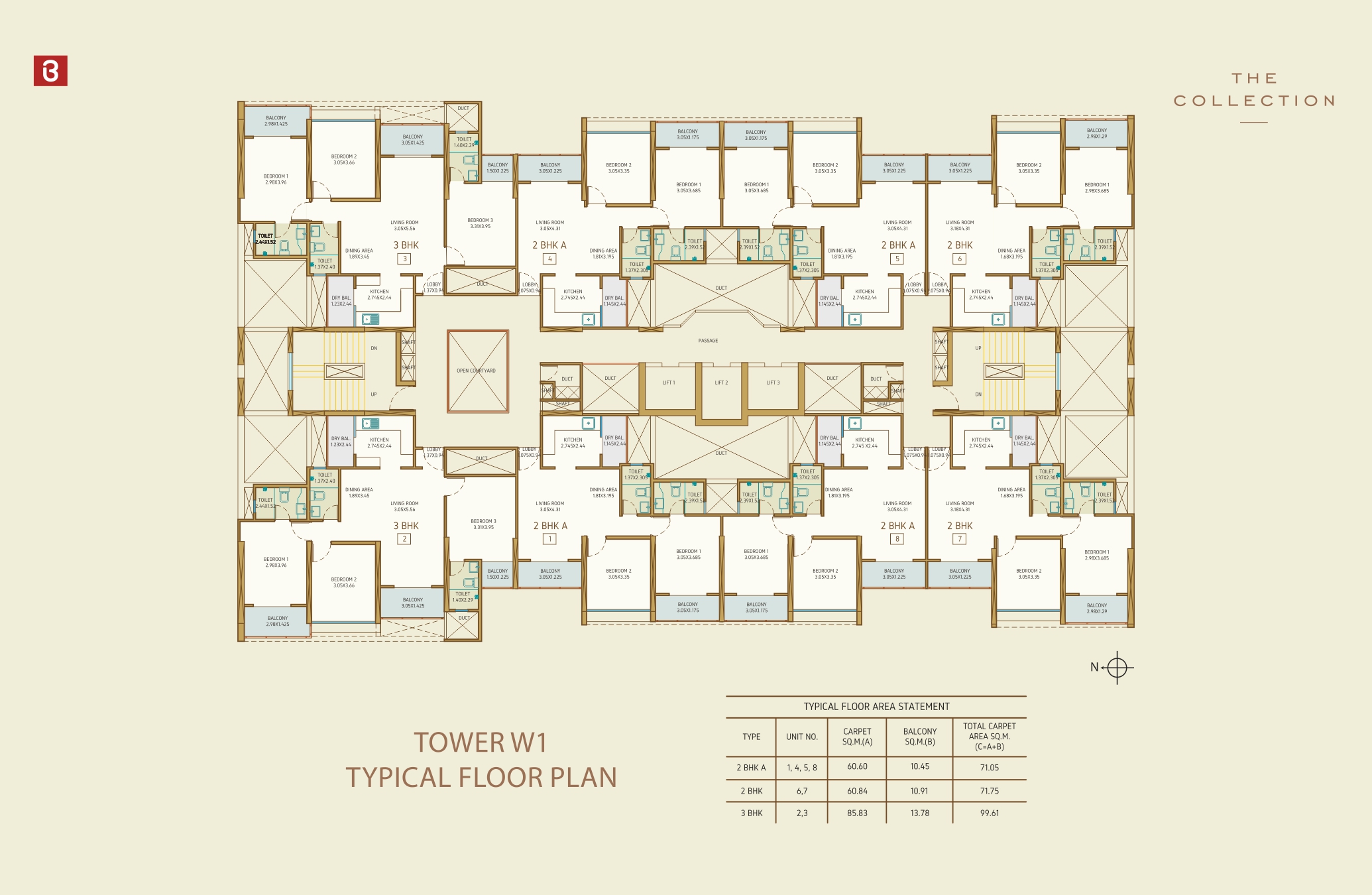The Collection Tower W1 Typical Plan