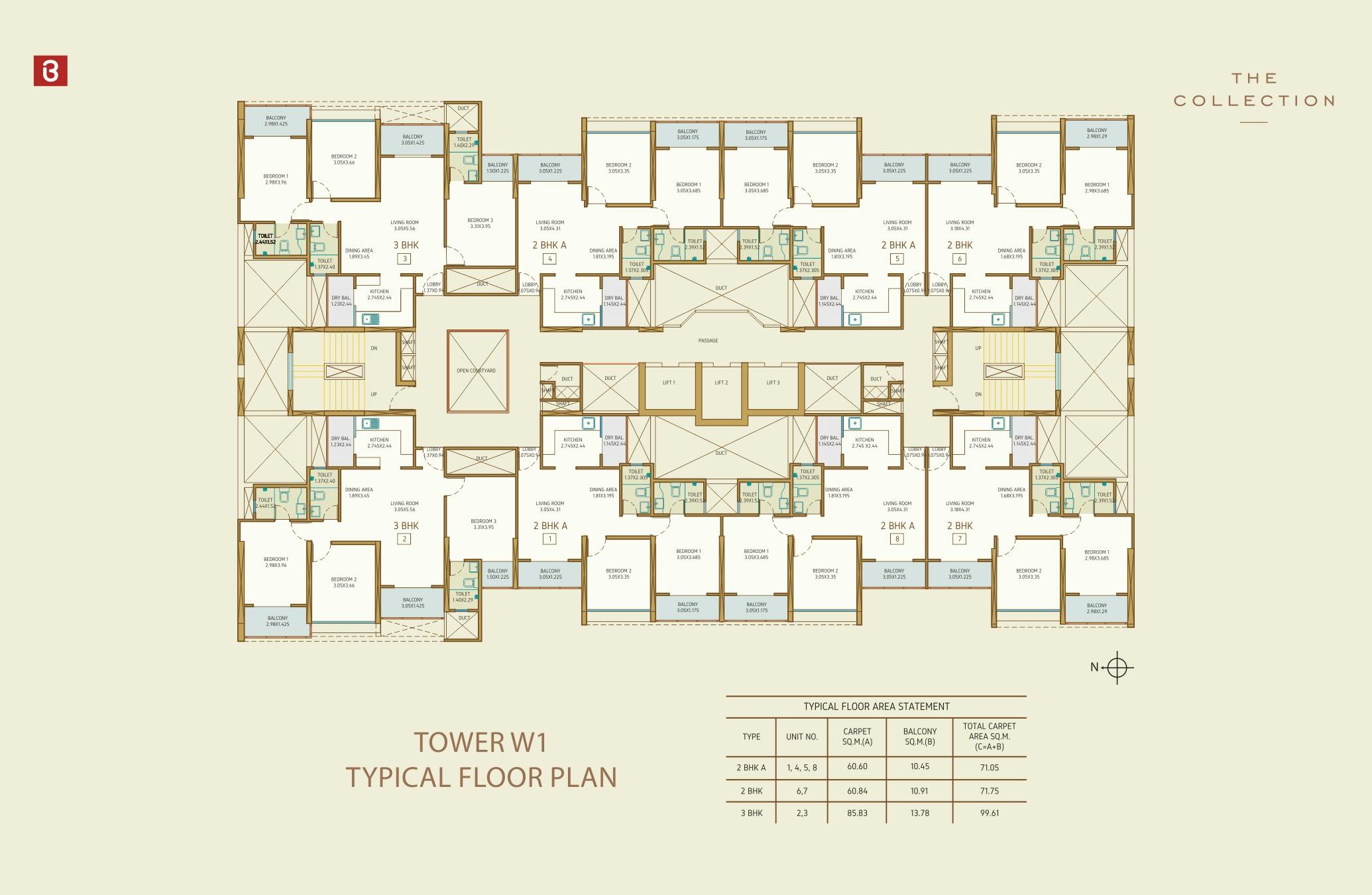 The Collection Tower W1 Typical Plan