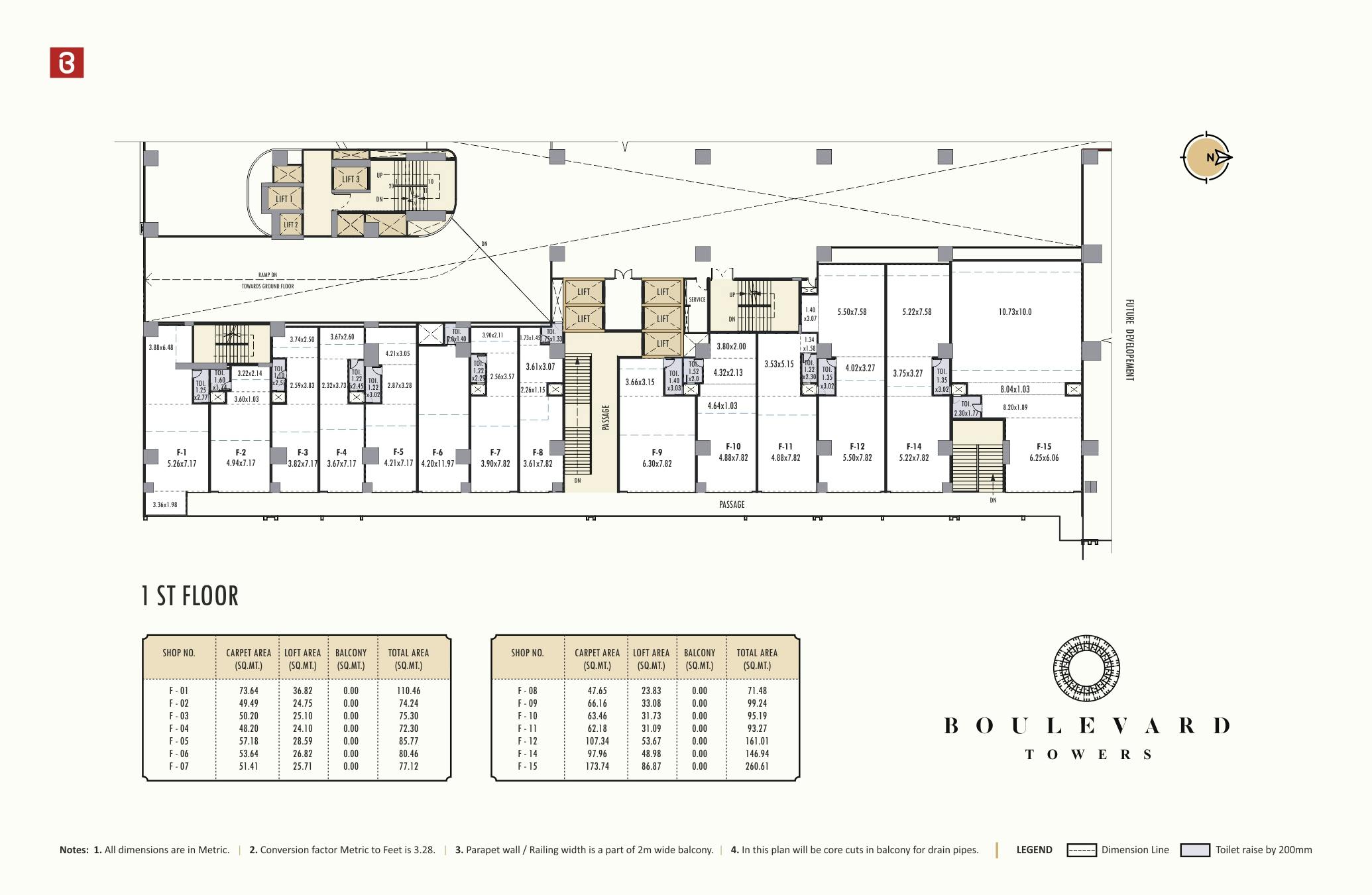 Boulevard Towers 1st Floor Plan