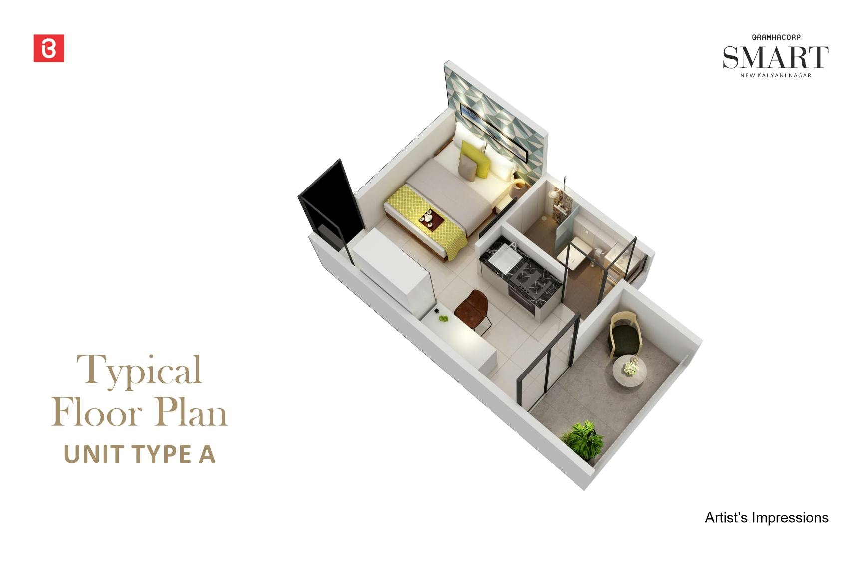 Studio Type A Floor Plan