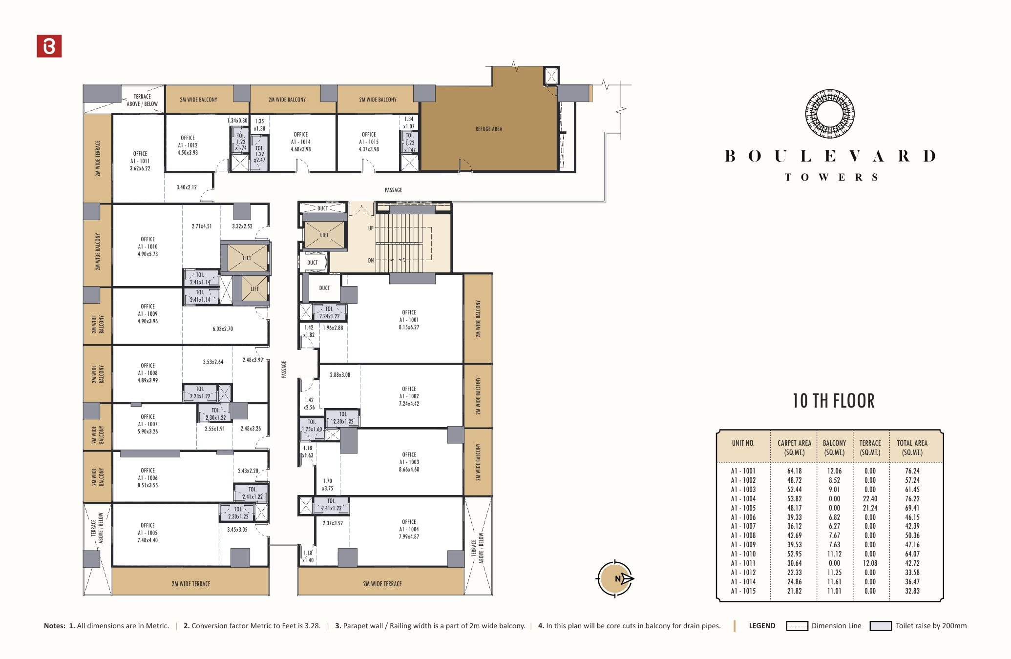 Boulevard Towers 10th Floor Plan