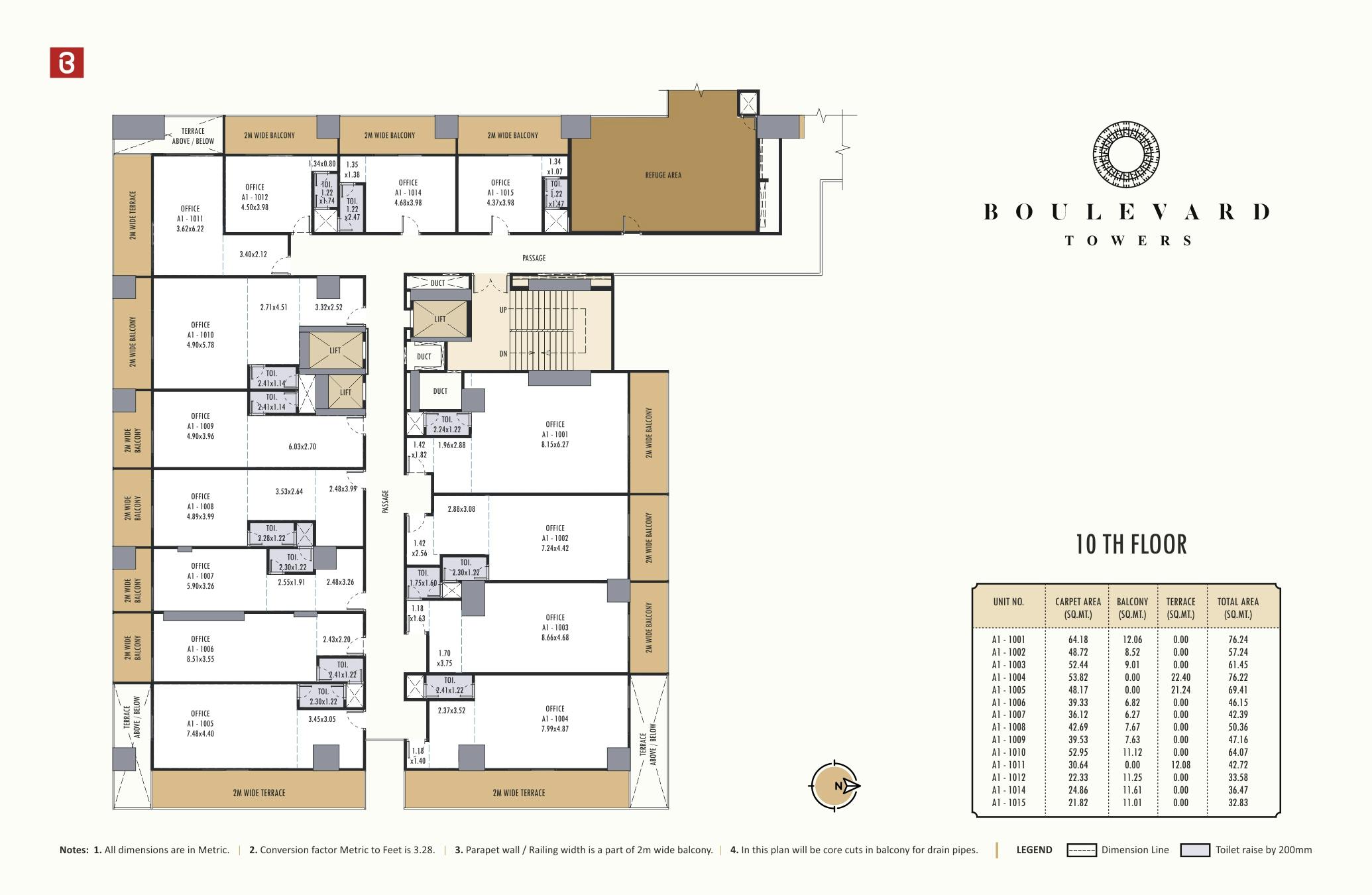 Boulevard Towers 10th Floor Plan