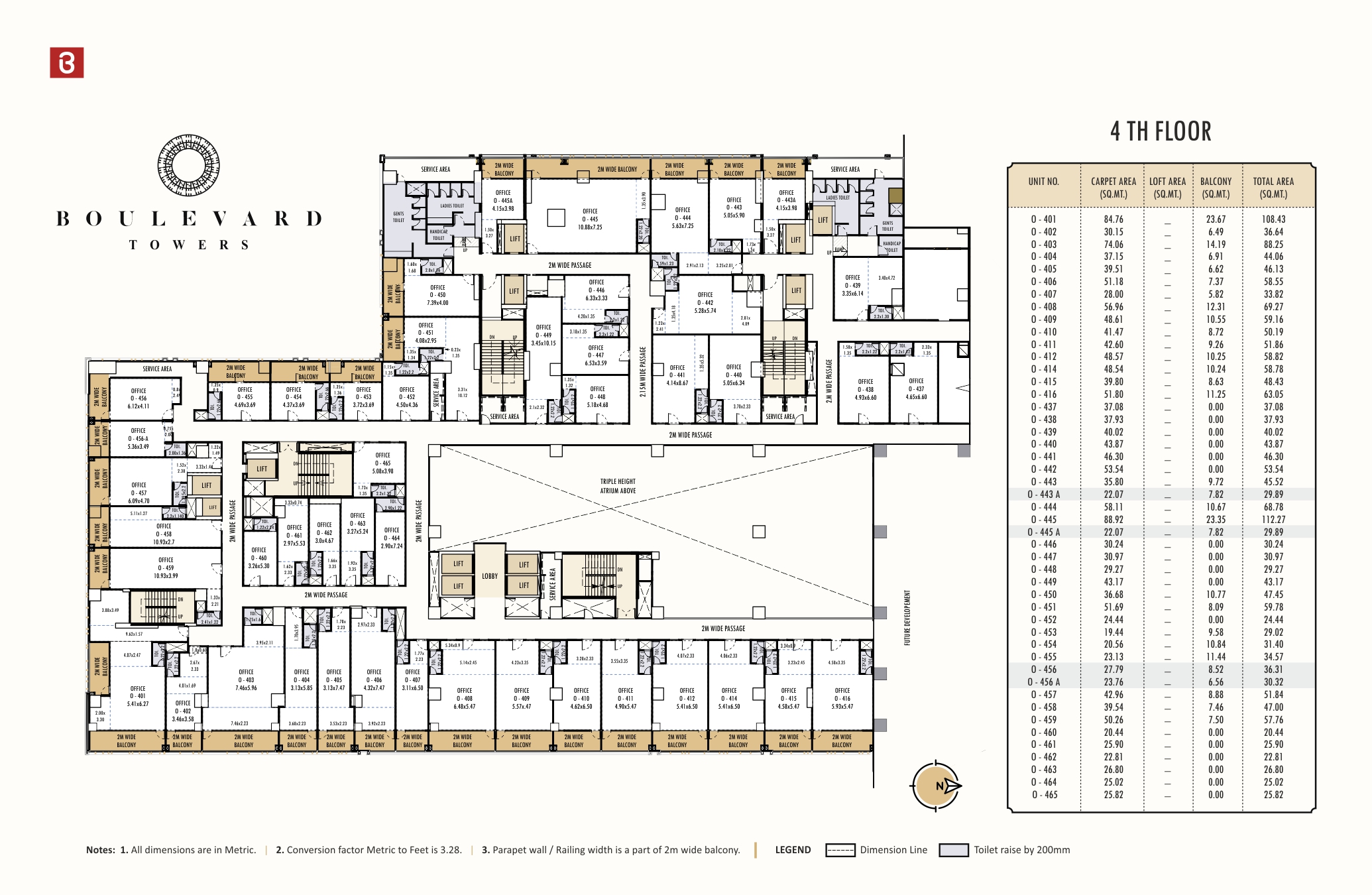 Boulevard Towers 4th Floor Plan