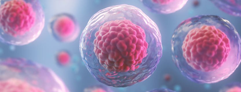 Decorative: virus under a microscope