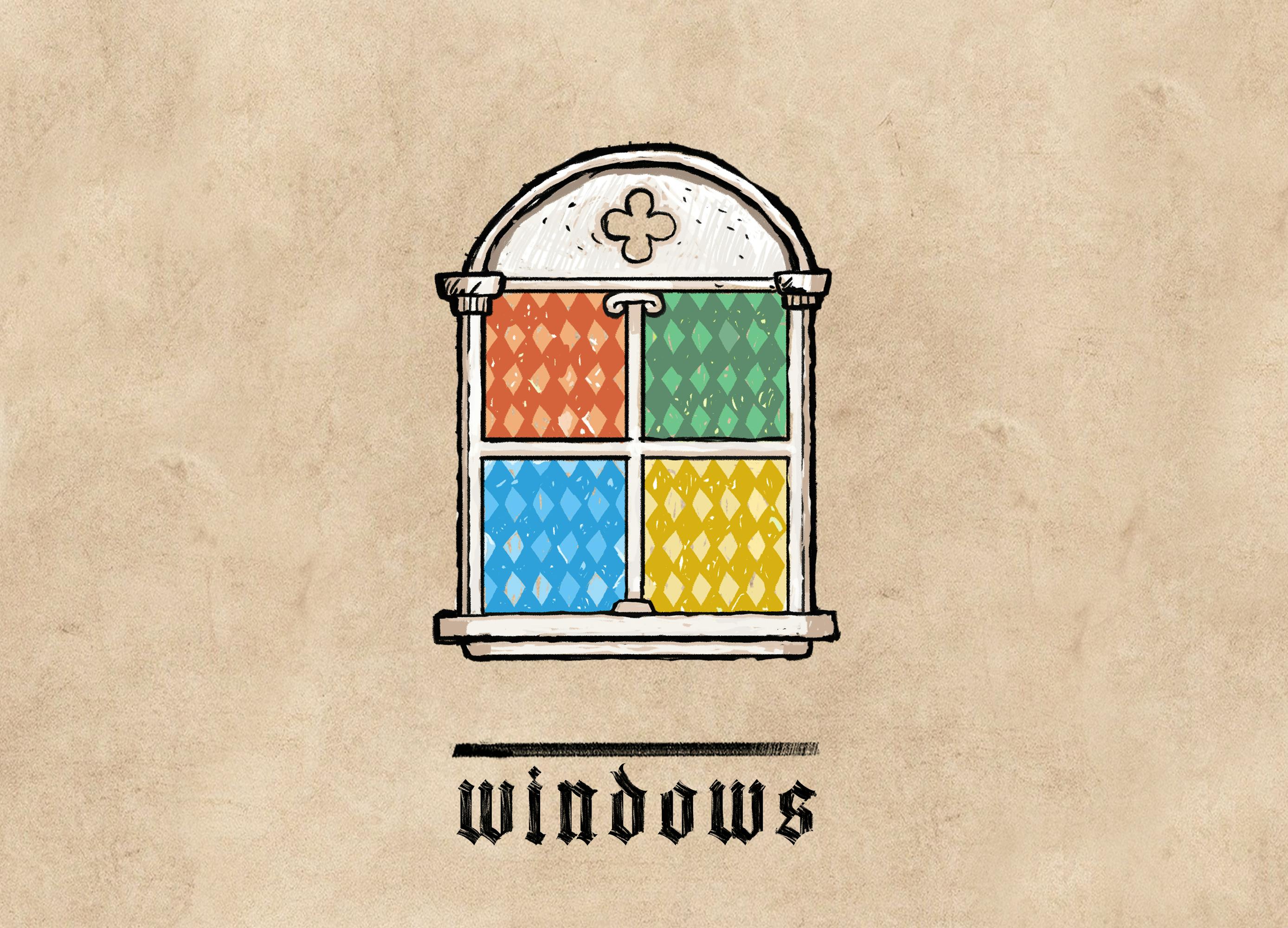 The Windows logo taken literally.