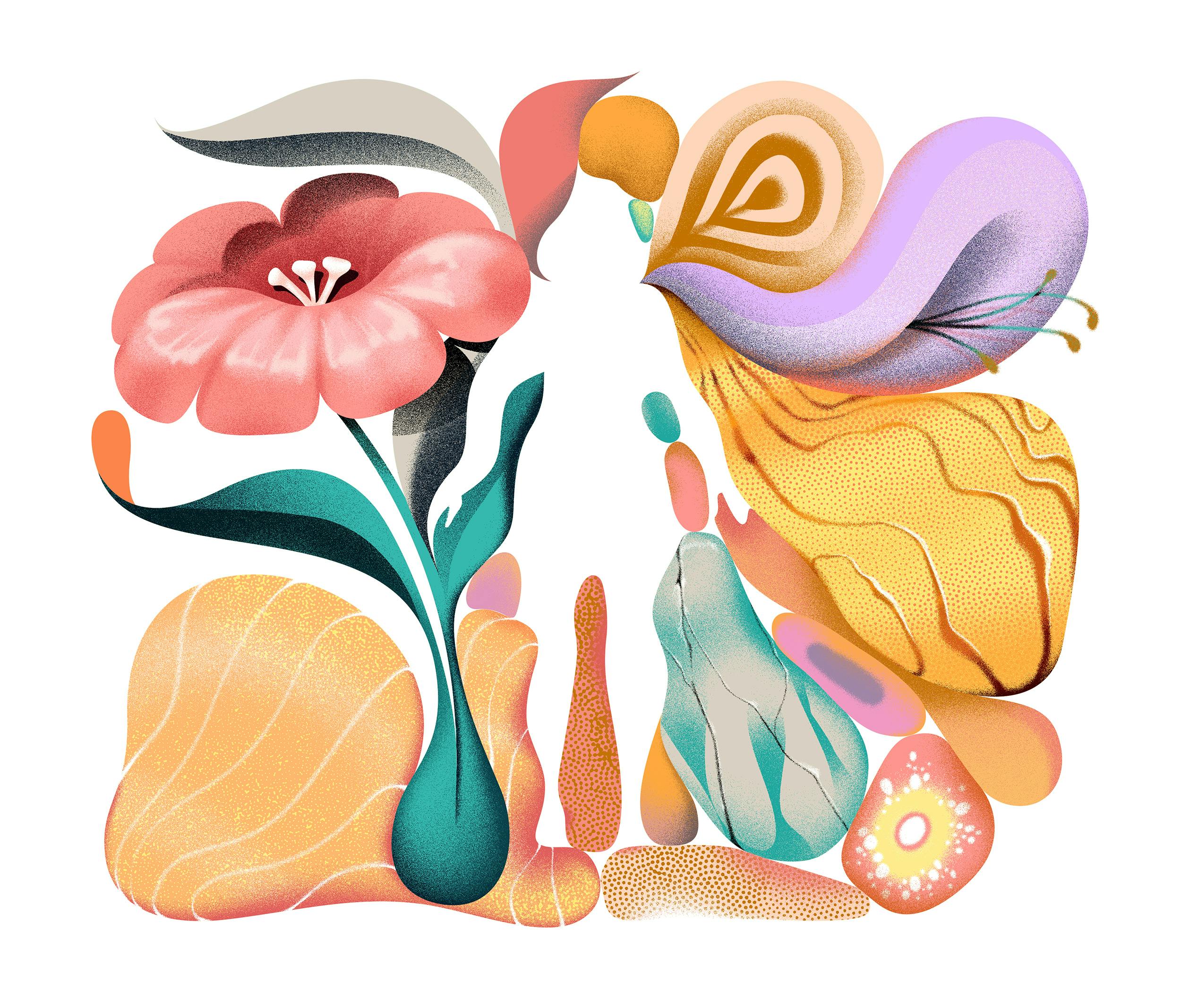 Simone Noronha flowers illustration