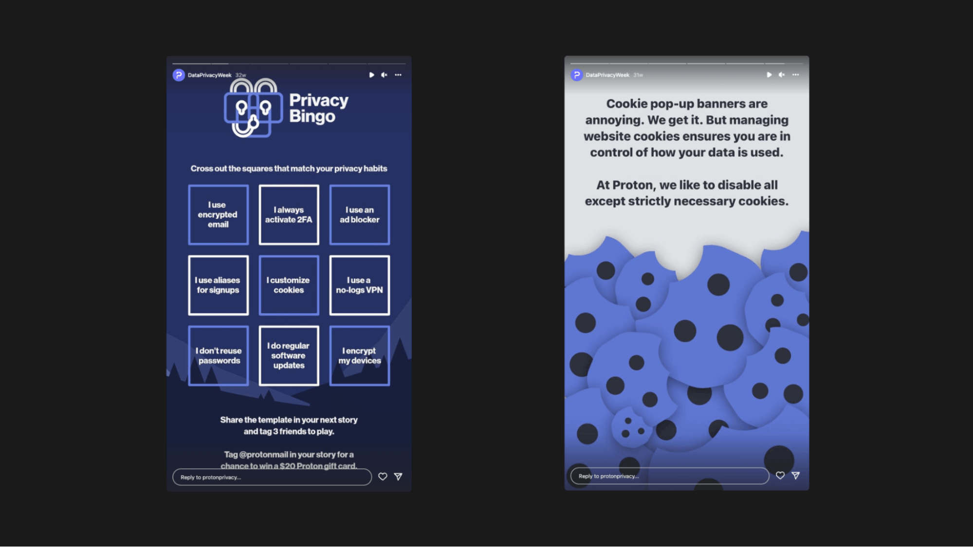 Proton social media posts