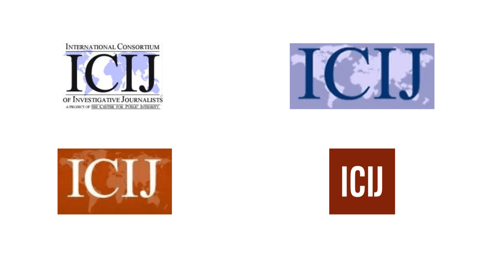 Past ICIJ logos