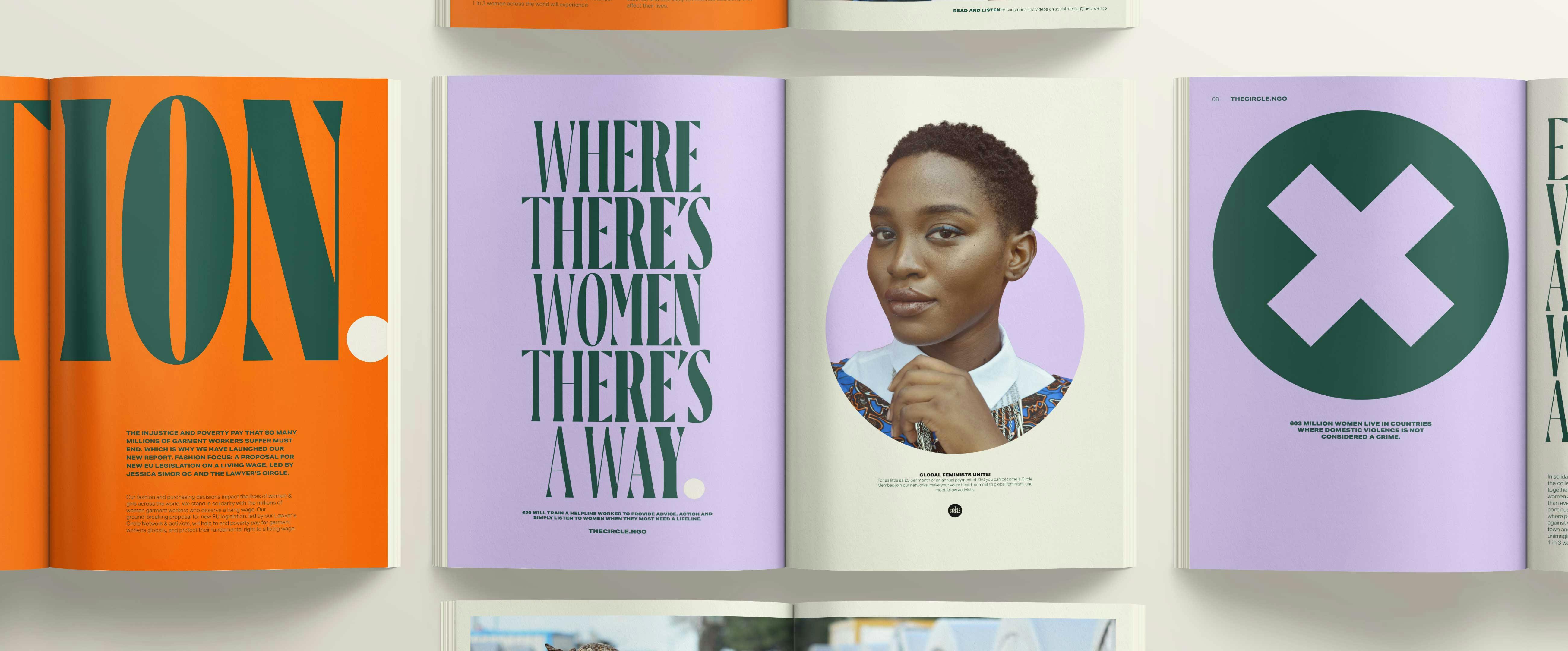 The Circle magazine layout