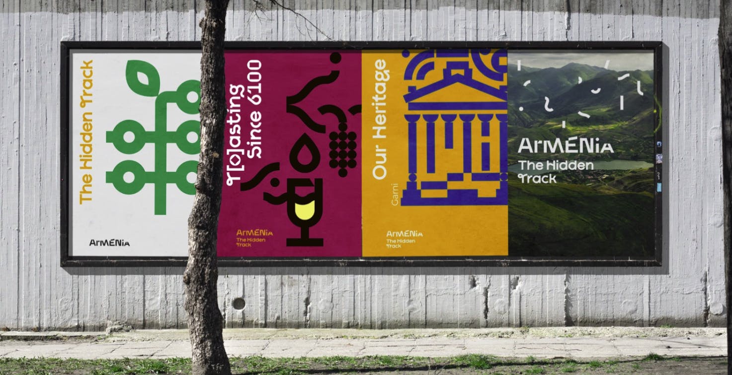 Destination Armenia’s brand posters from AHA Collective
