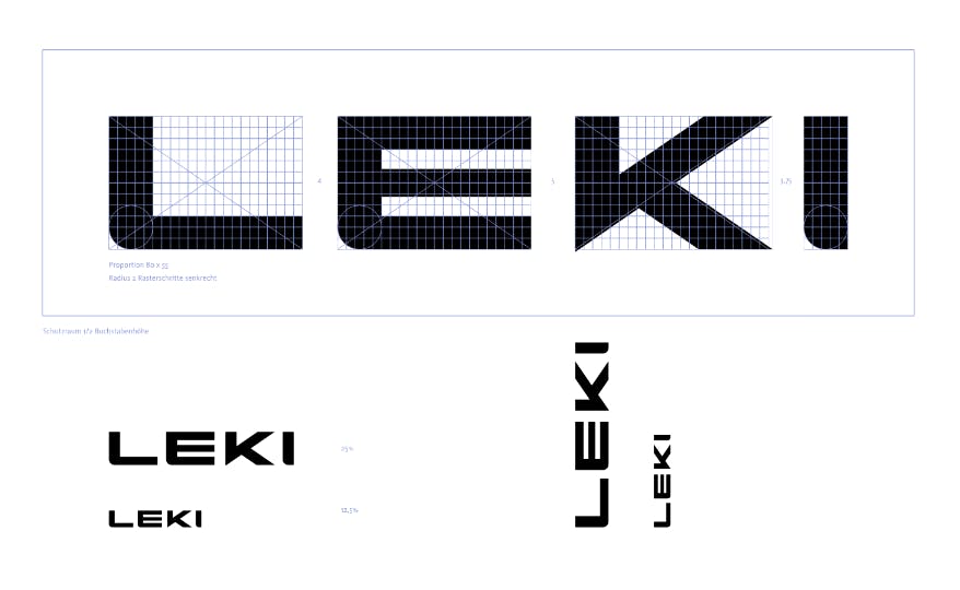 LEKI custom typography