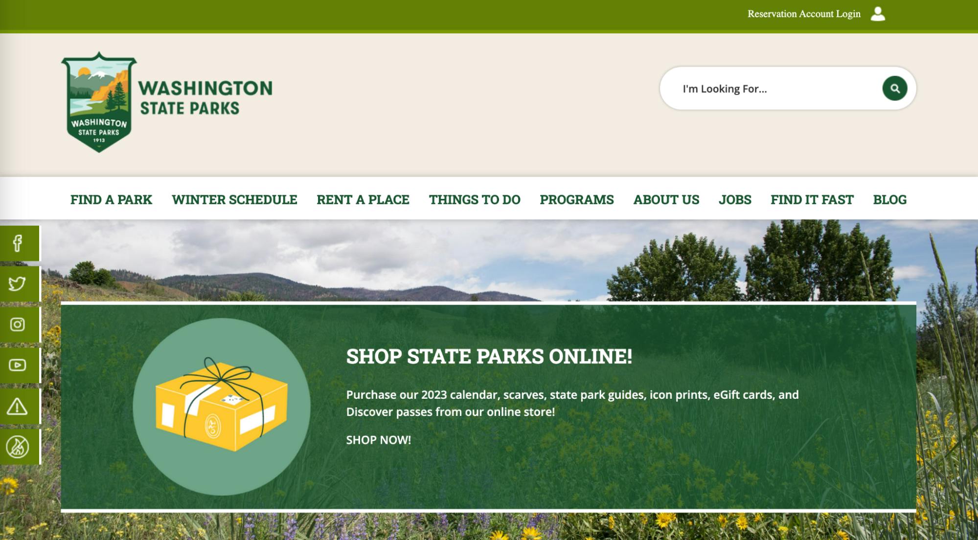 Washington State Parks website