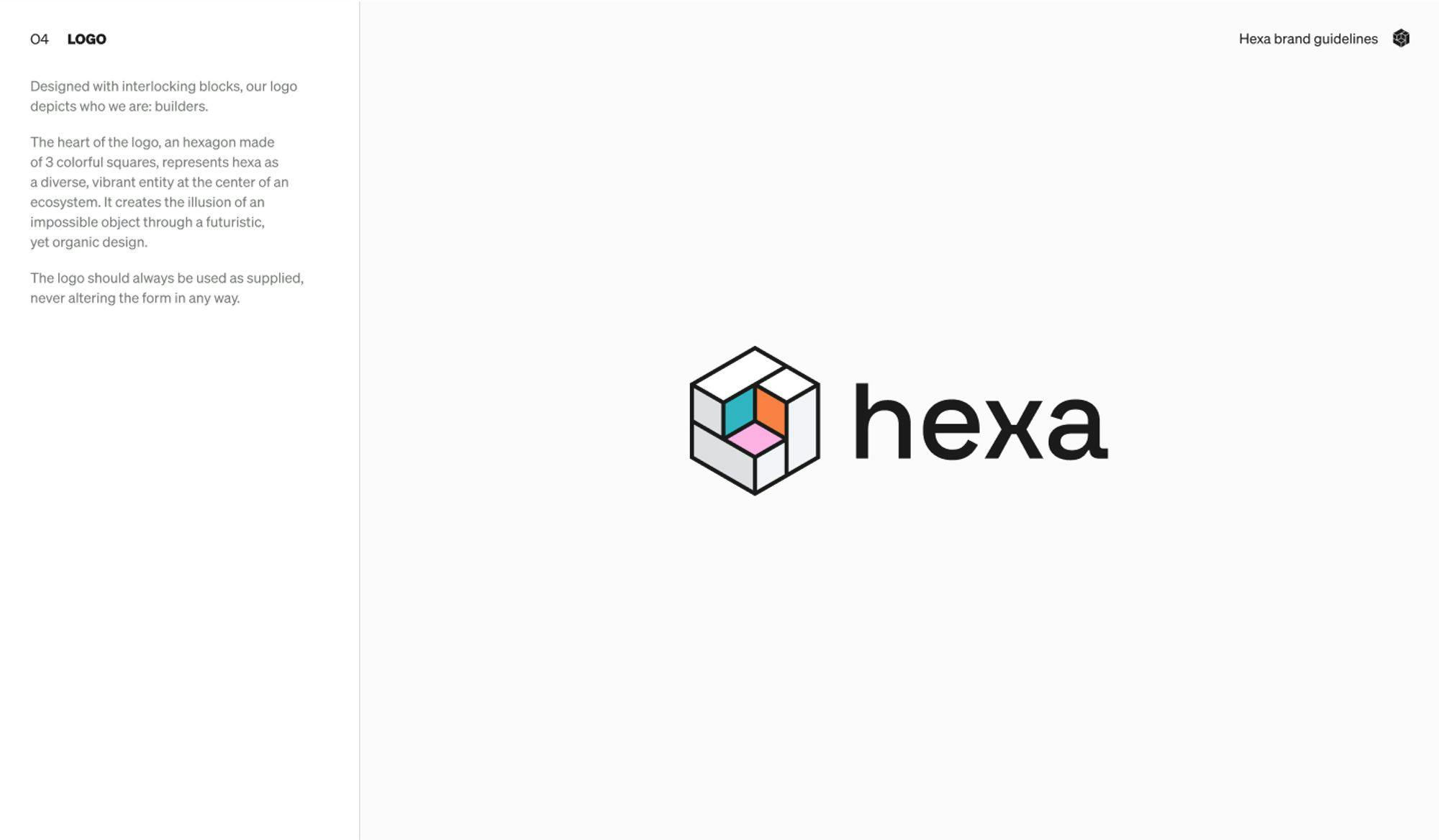Behind the Hexa logo