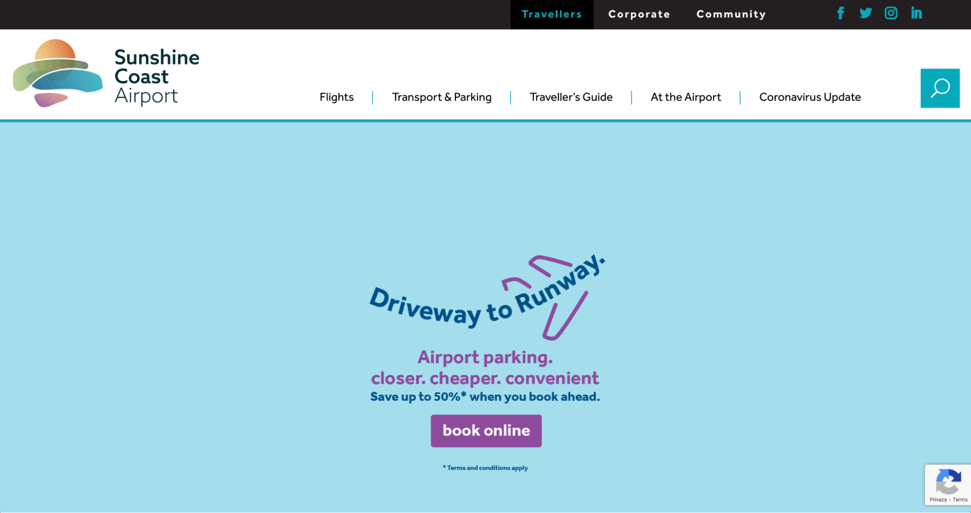 Sunshine Coast Airport website