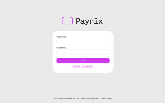 Payrix login portal