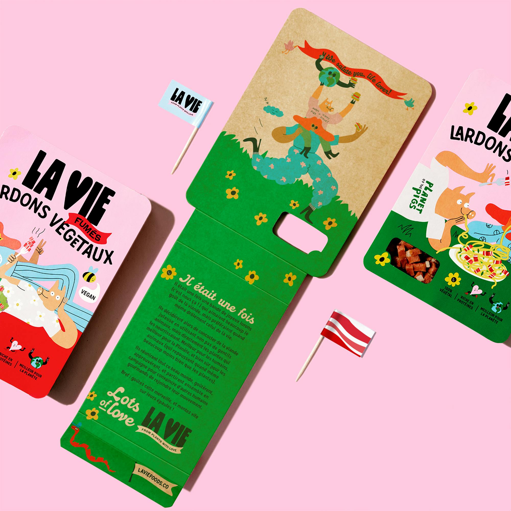 La Vie foldout packaging