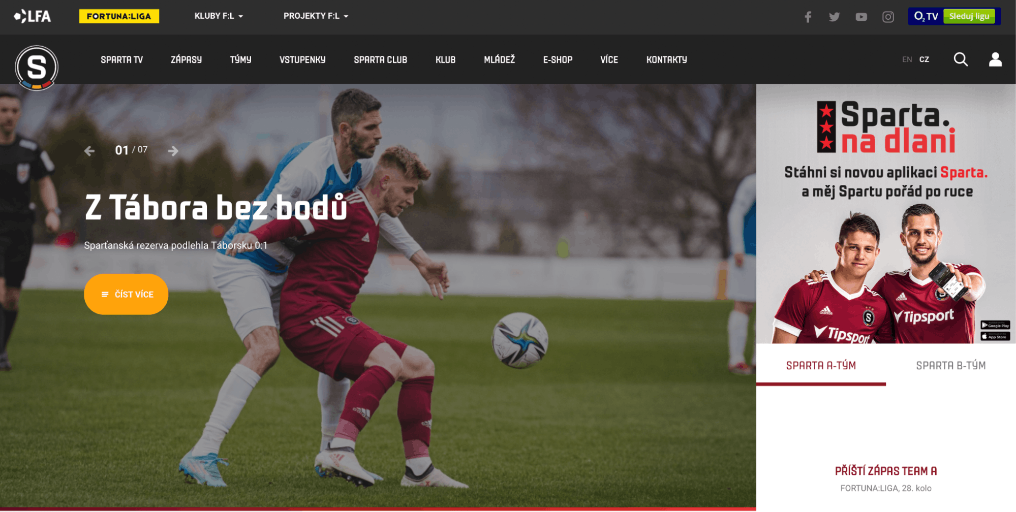 AC Sparta Praha website