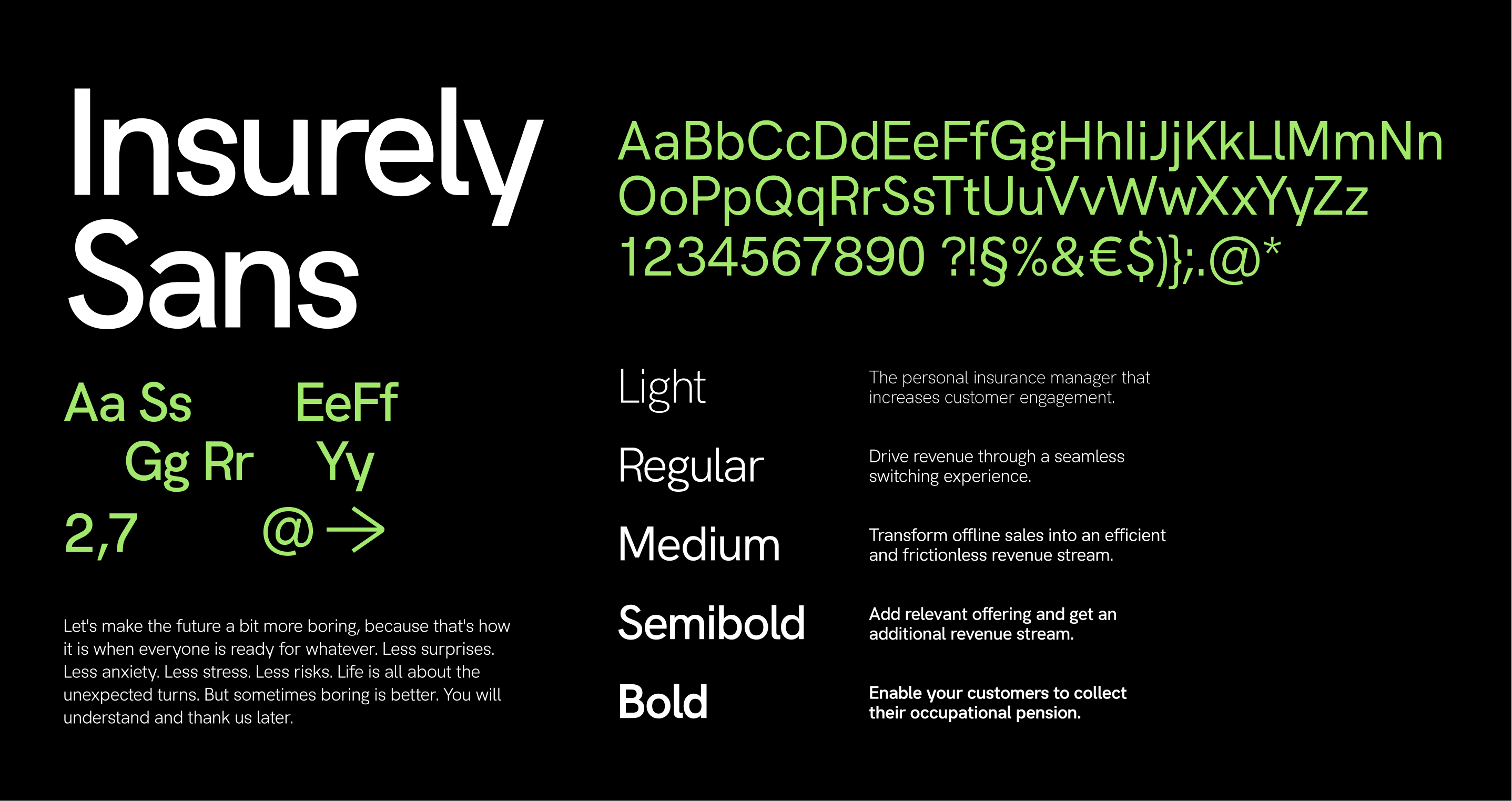 Insurely Sans font