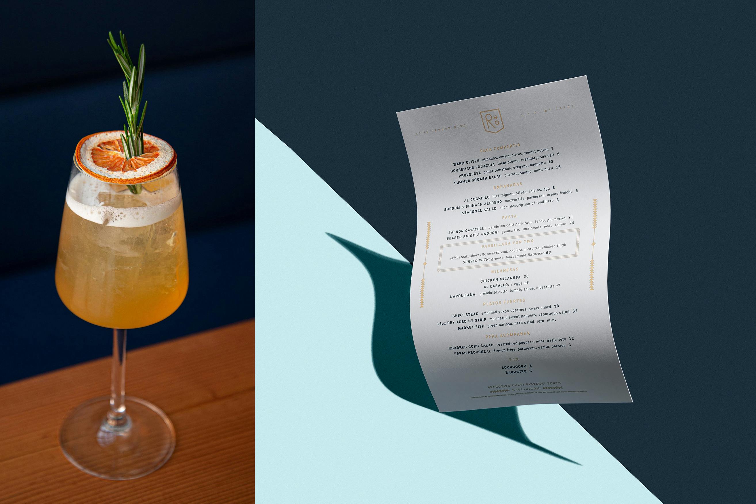 A peek at the R40 menu