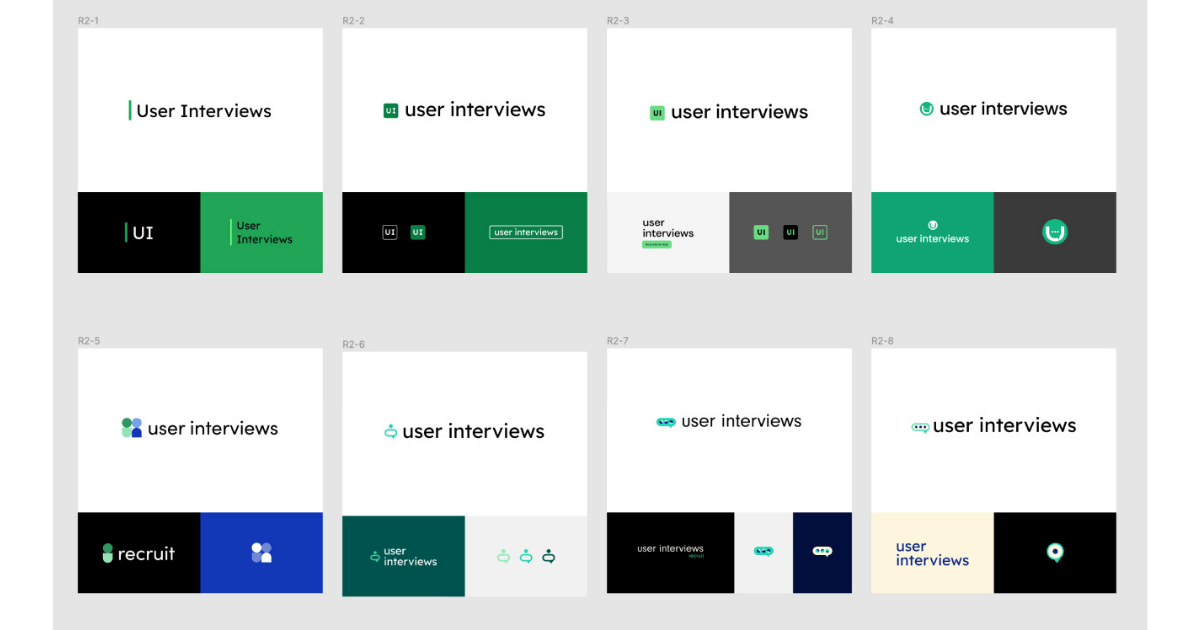 Developing User Interviews’ new logo.