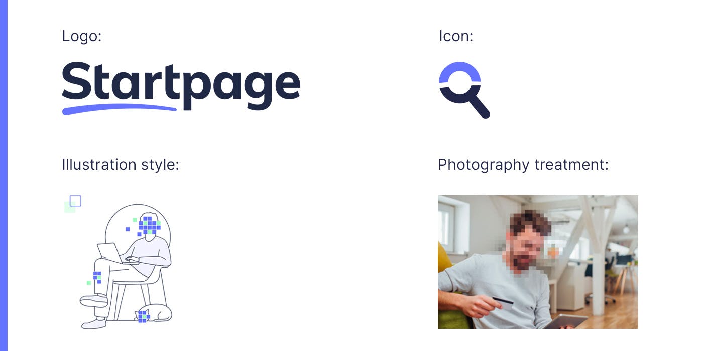 Startpage's new icon and illustration style.