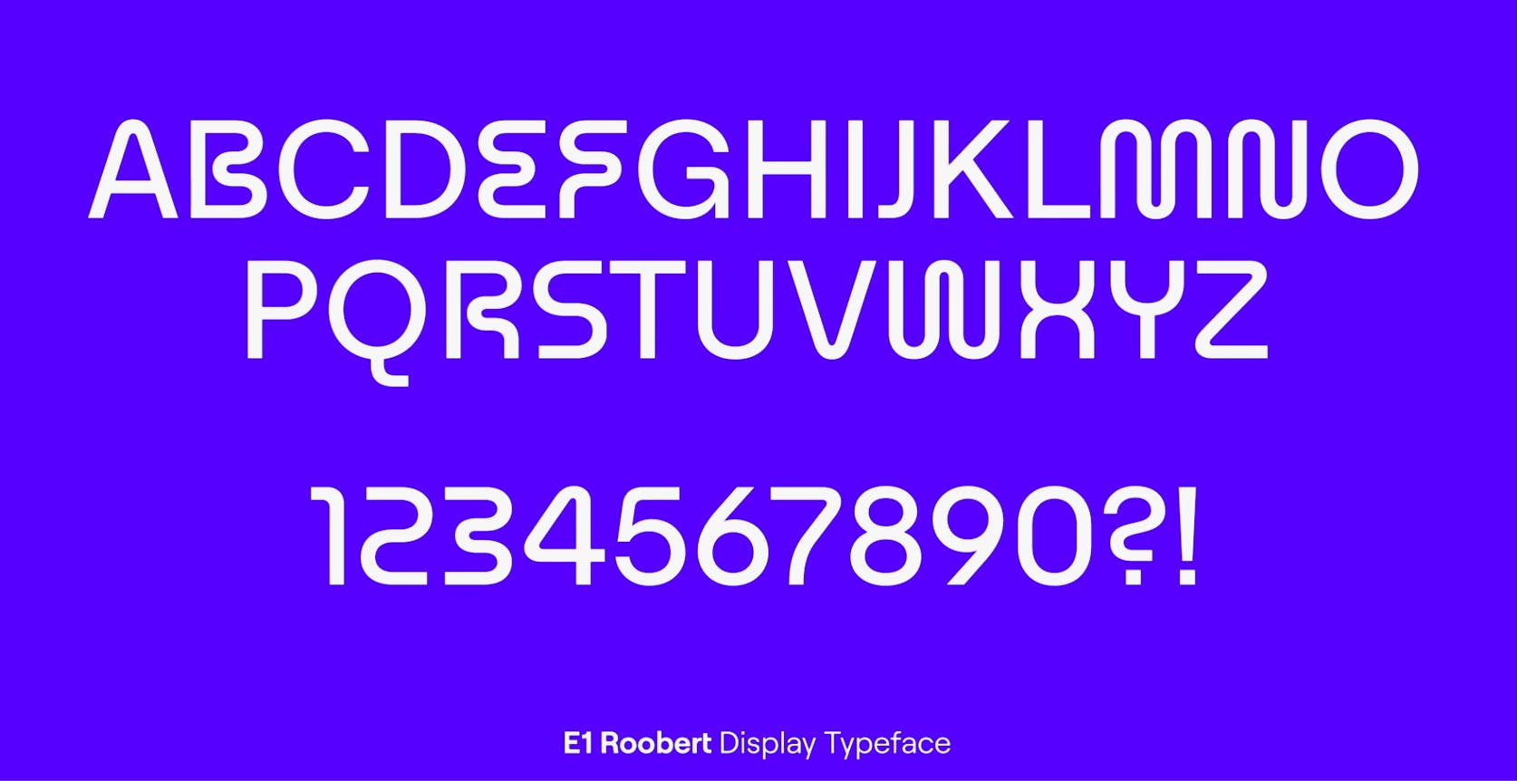 E1 typeface from Mother Design