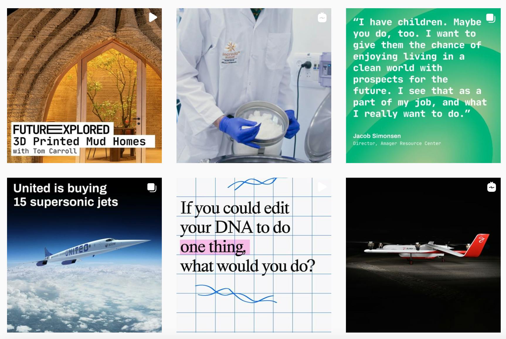 "Instagram has been a testing ground as we push the design language even further. Ana and Emily try new ideas every day."
