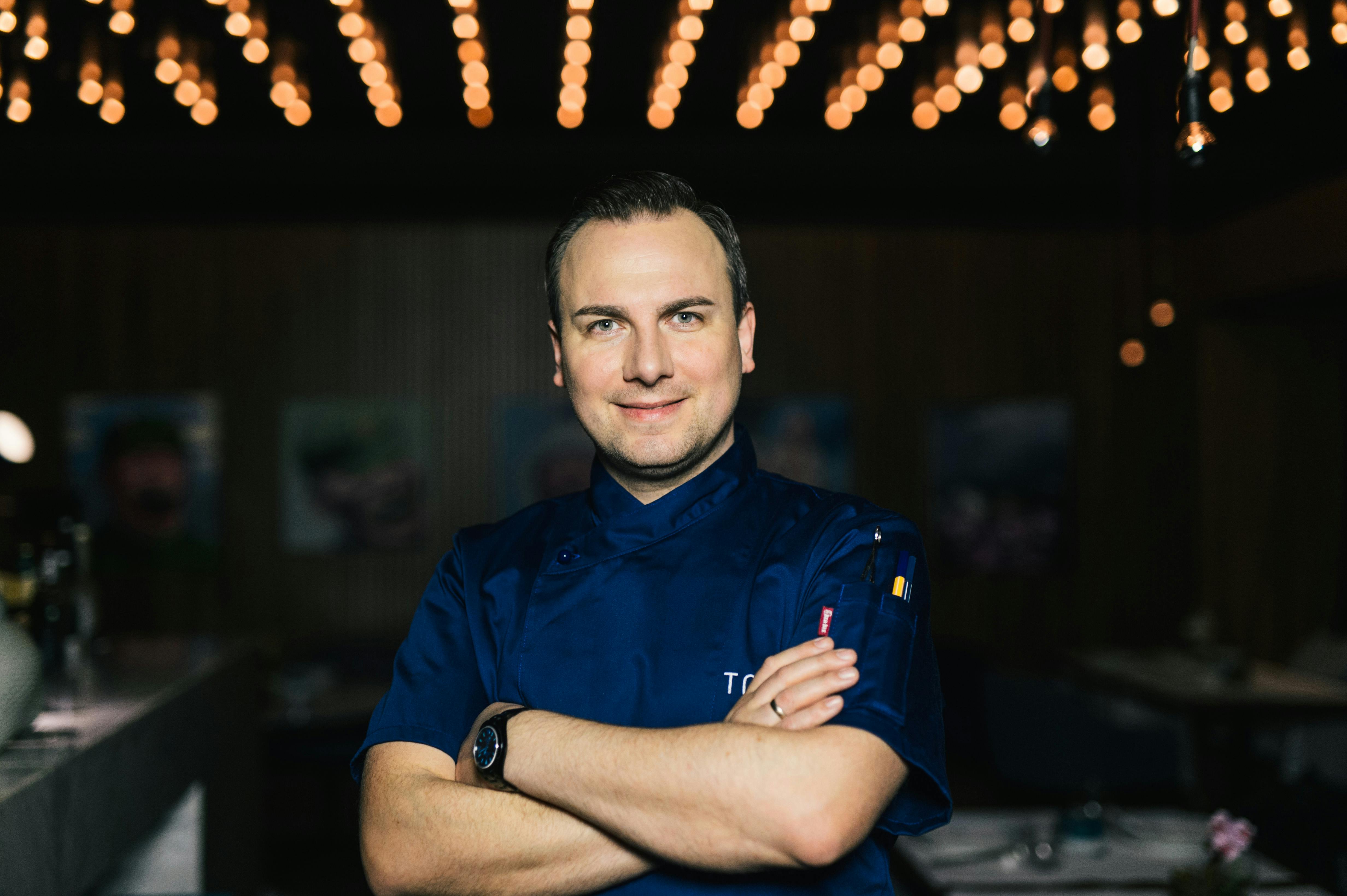 Tim Raue in der Brasserie Colette.