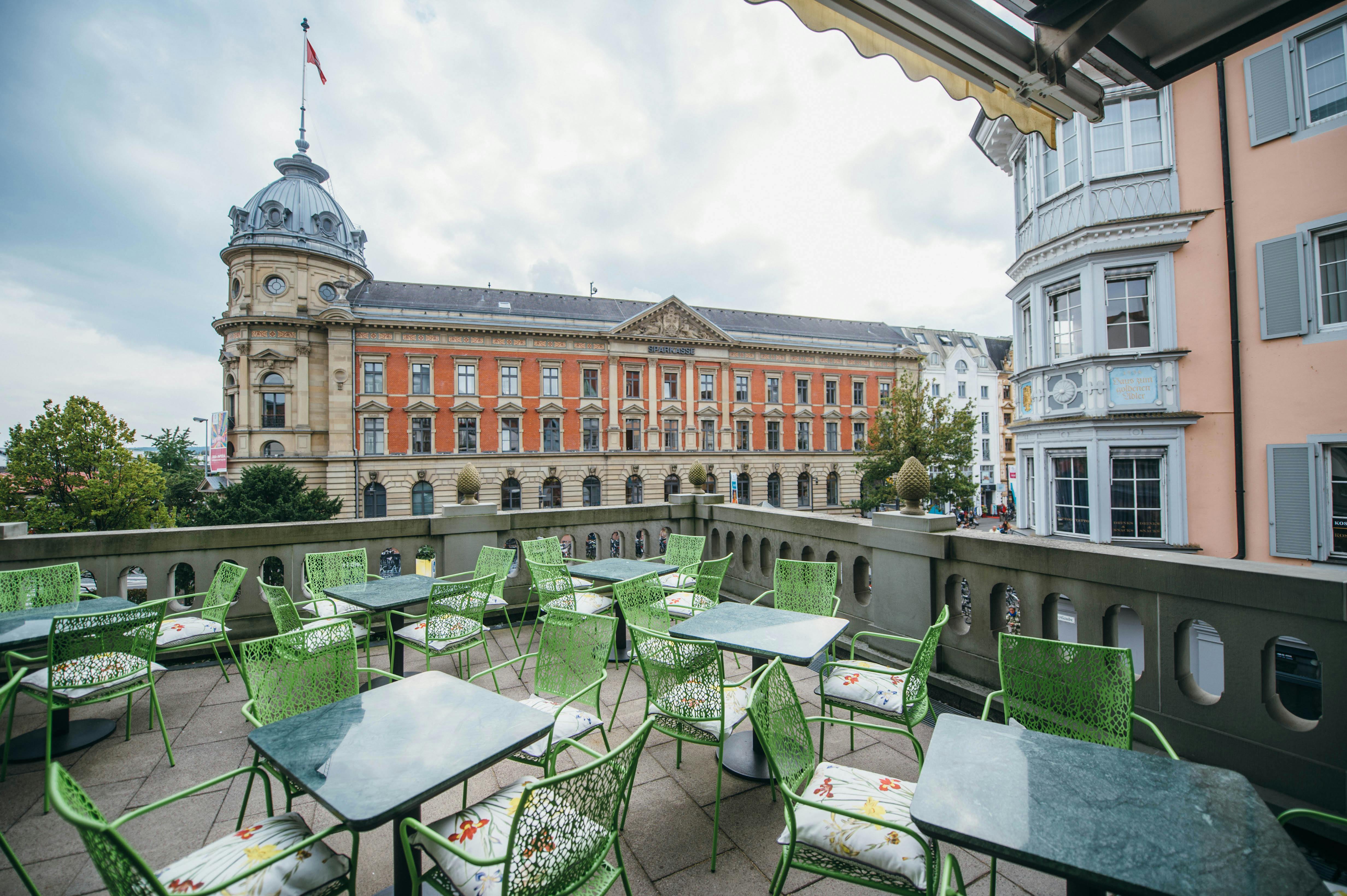 Ausblick von der Terrasse der Brasserie Colette Konstanz