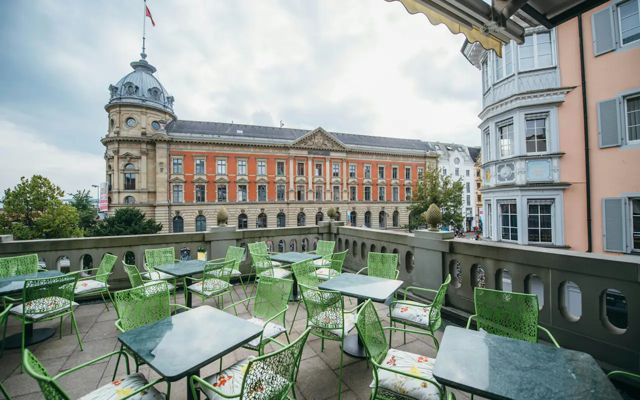 Ausblick von der Terrasse der Brasserie Colette Konstanz
