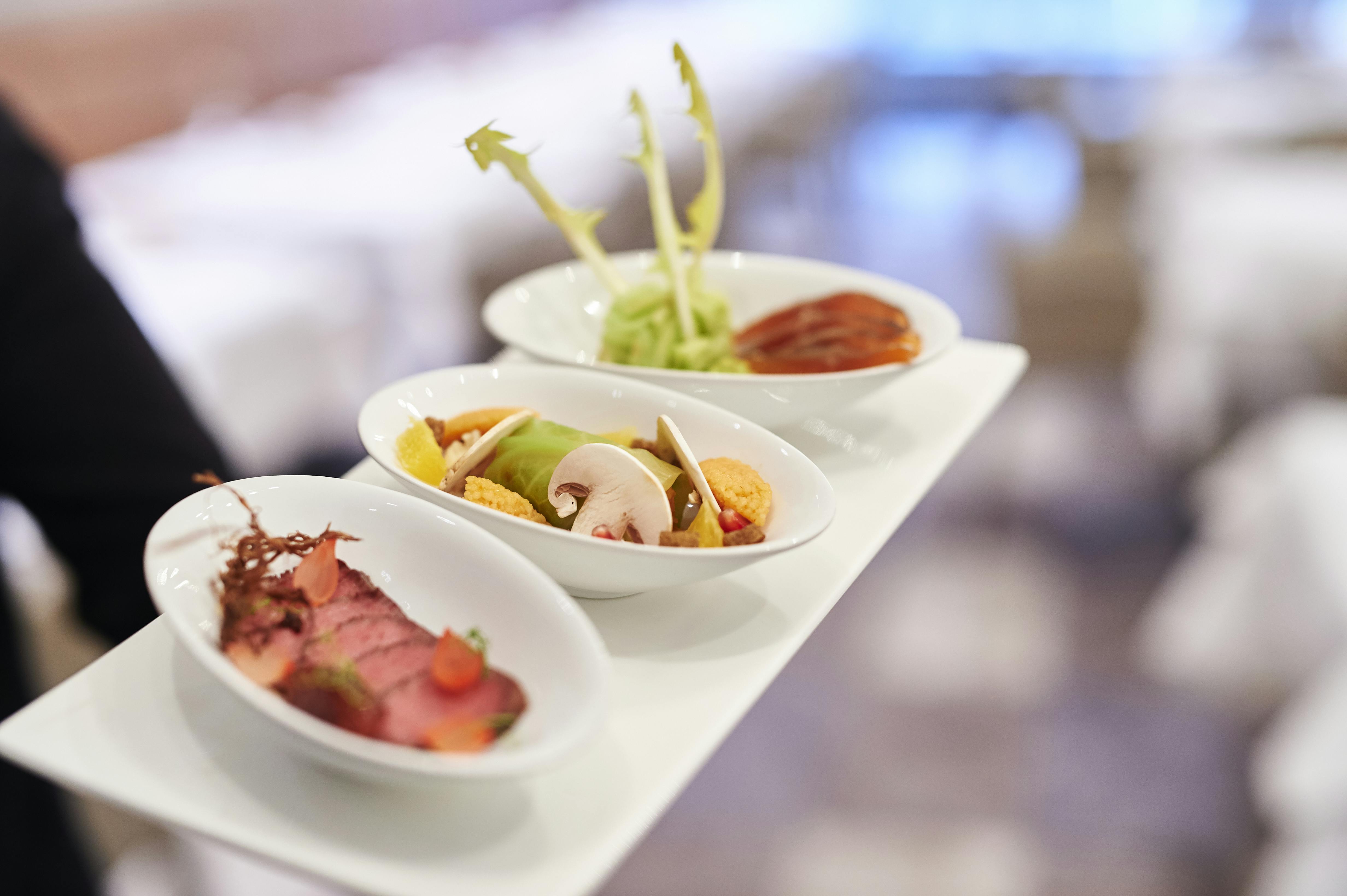 Eventlocation in München - Beispiel von drei französischen Vorspeisen der Brasserie Colette München