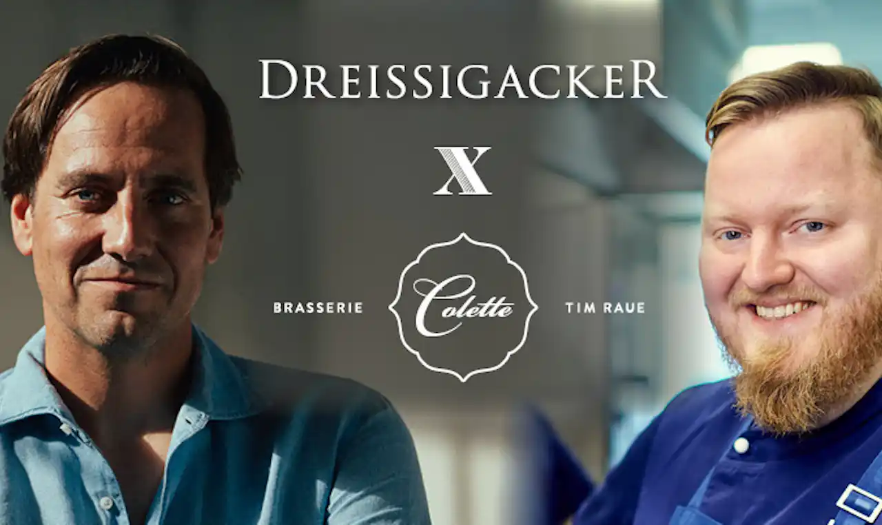 Jochen Dreissigacker und Dominik Obermeier beim Event in der Brasserie Colette München