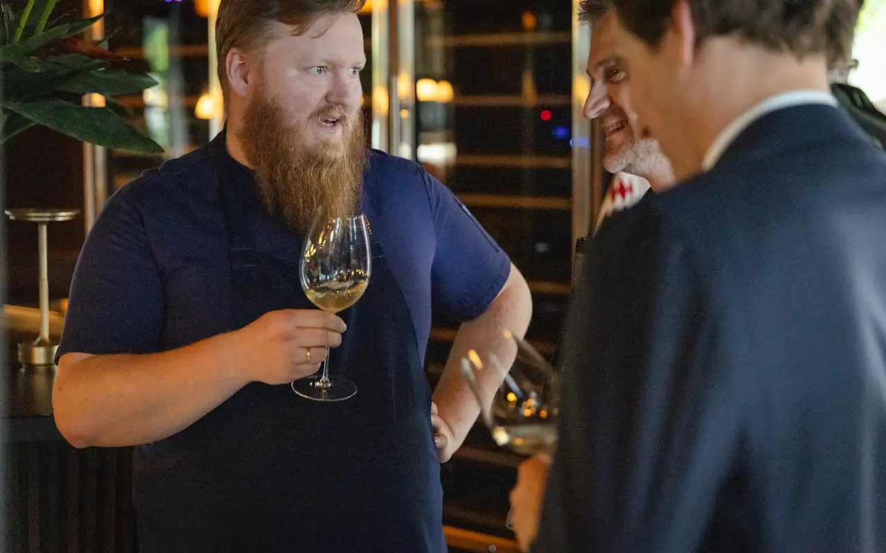 Dominik Obermeier beim Dreissigacker Event Brasserie Colette München