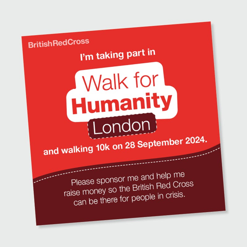 Please sponsor me for Walk for Humanity London