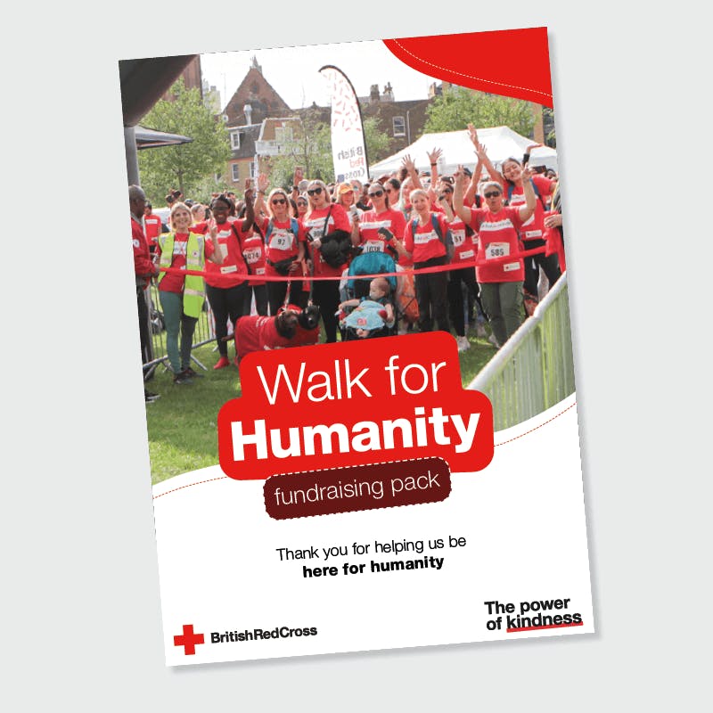 Walk for Humanity fundraising pack cover.