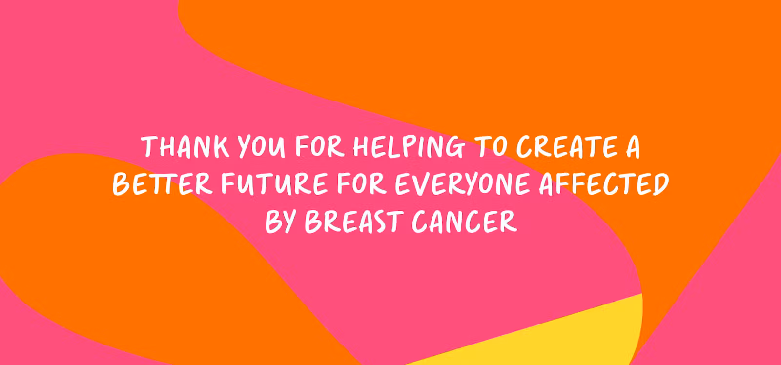 Thank you for helping to create a better future for everyone affected by Breast Cancer