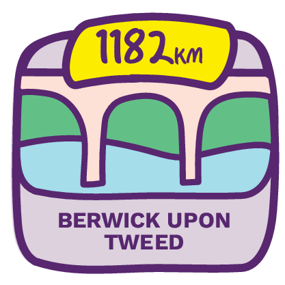 1182km Berwick Upon Tweed