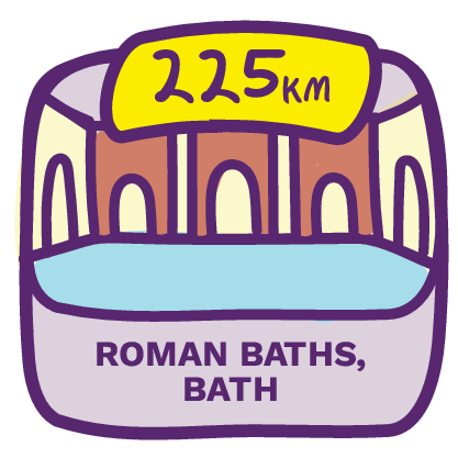 225km Roman Baths, Bath