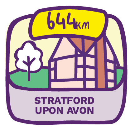 644km Stratford Upon Avon
