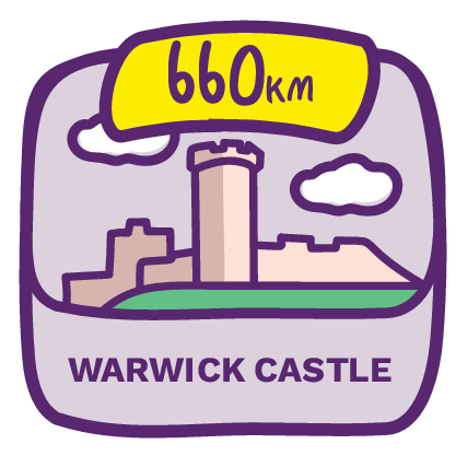 660km Warwick Castle