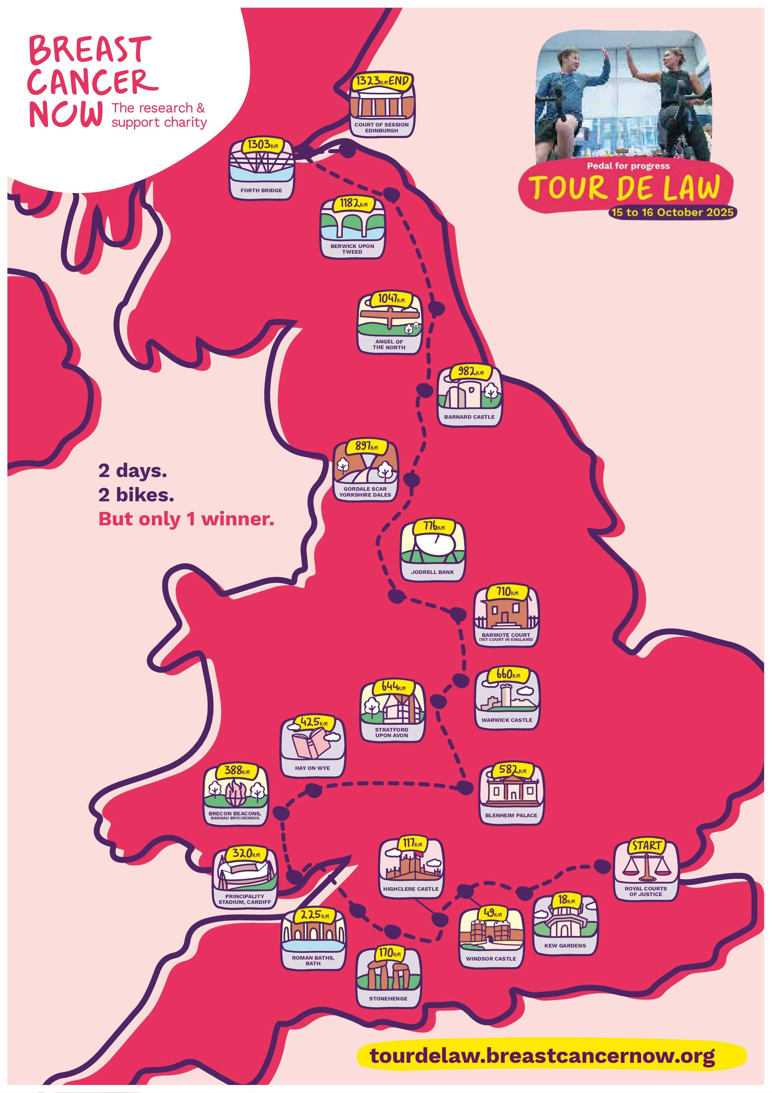 Tour De Law 2025 map