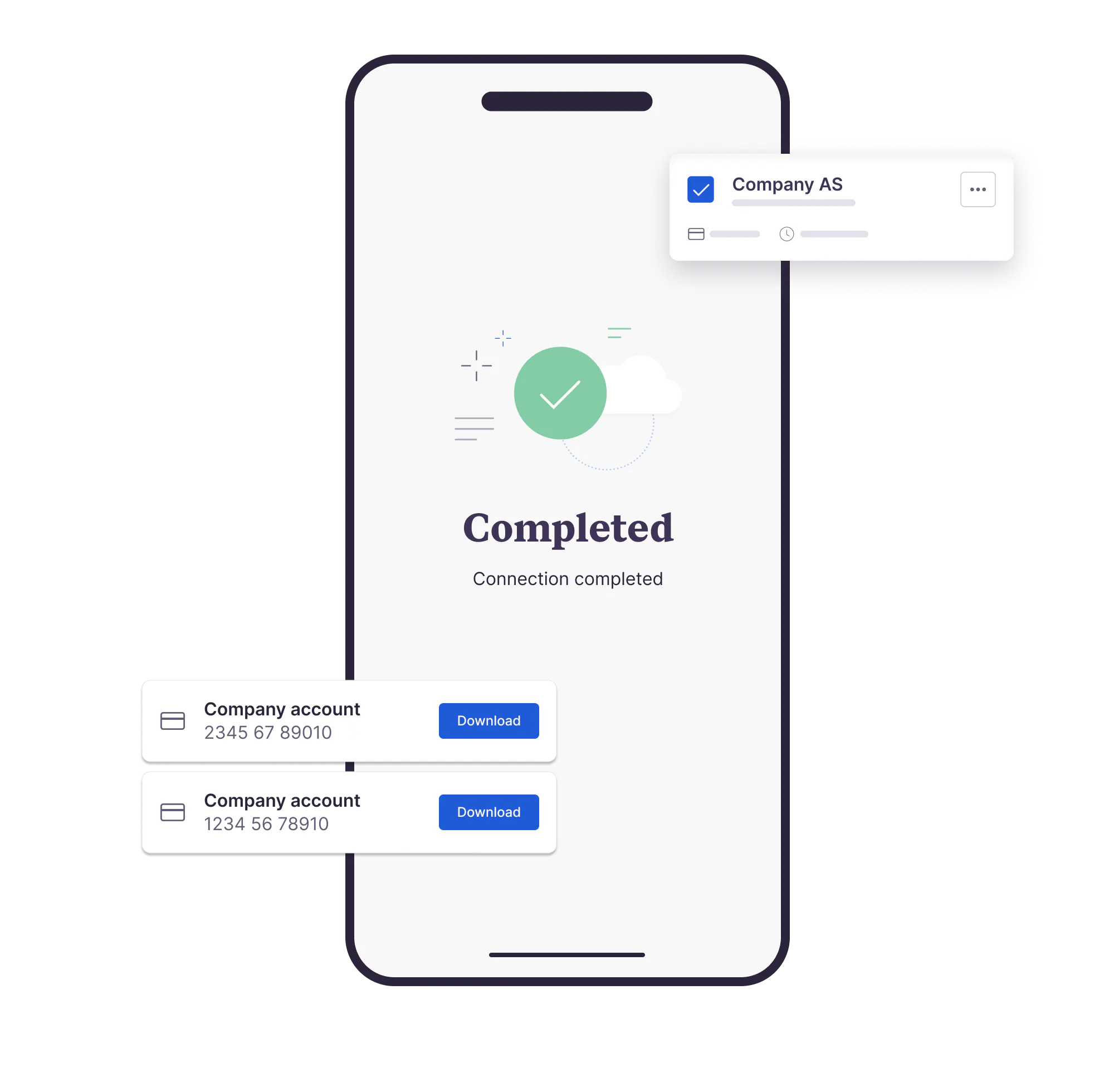 Mobilephone with a completed authorization process on client side