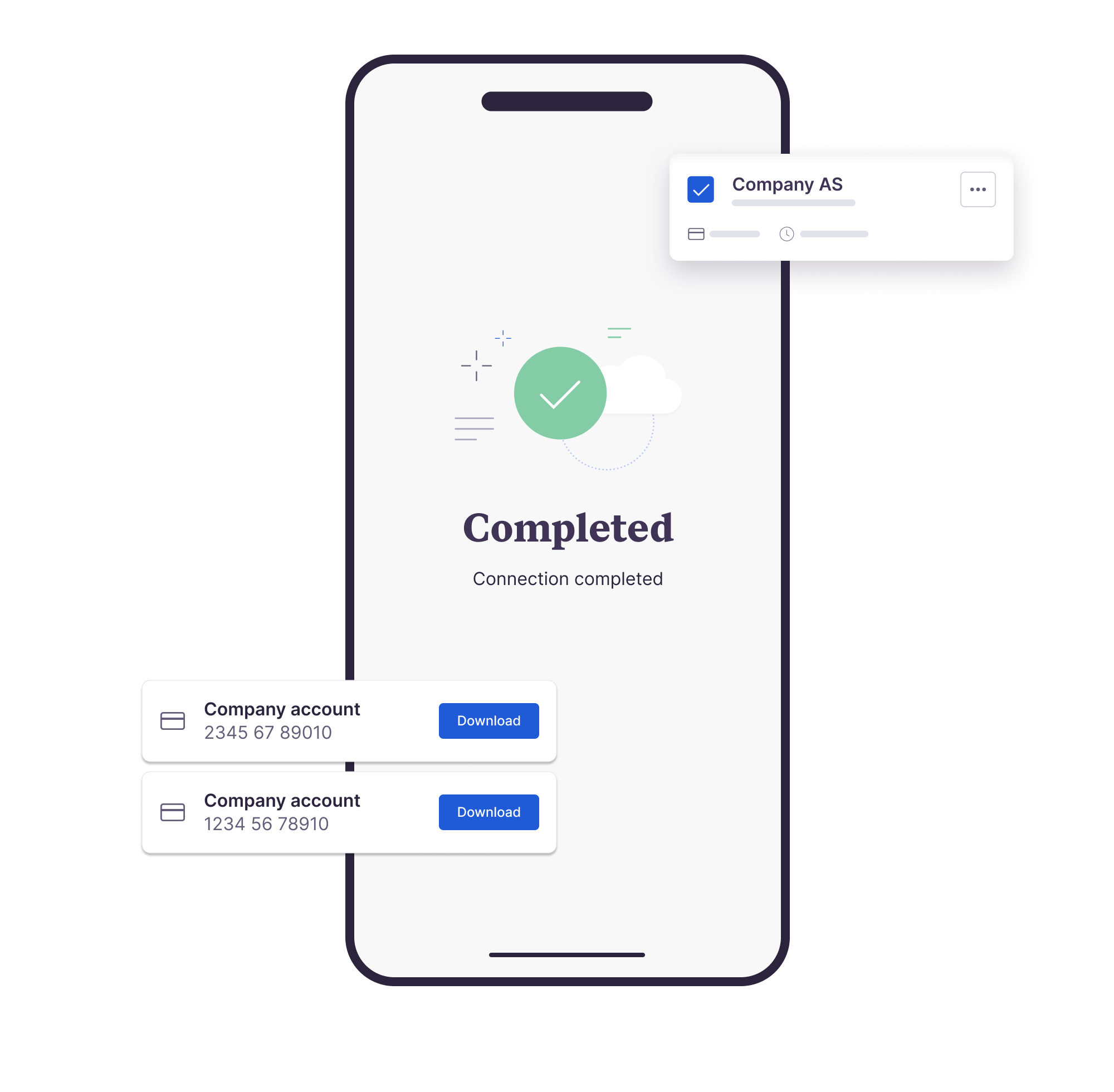Mobilephone with a completed authorization process on client side