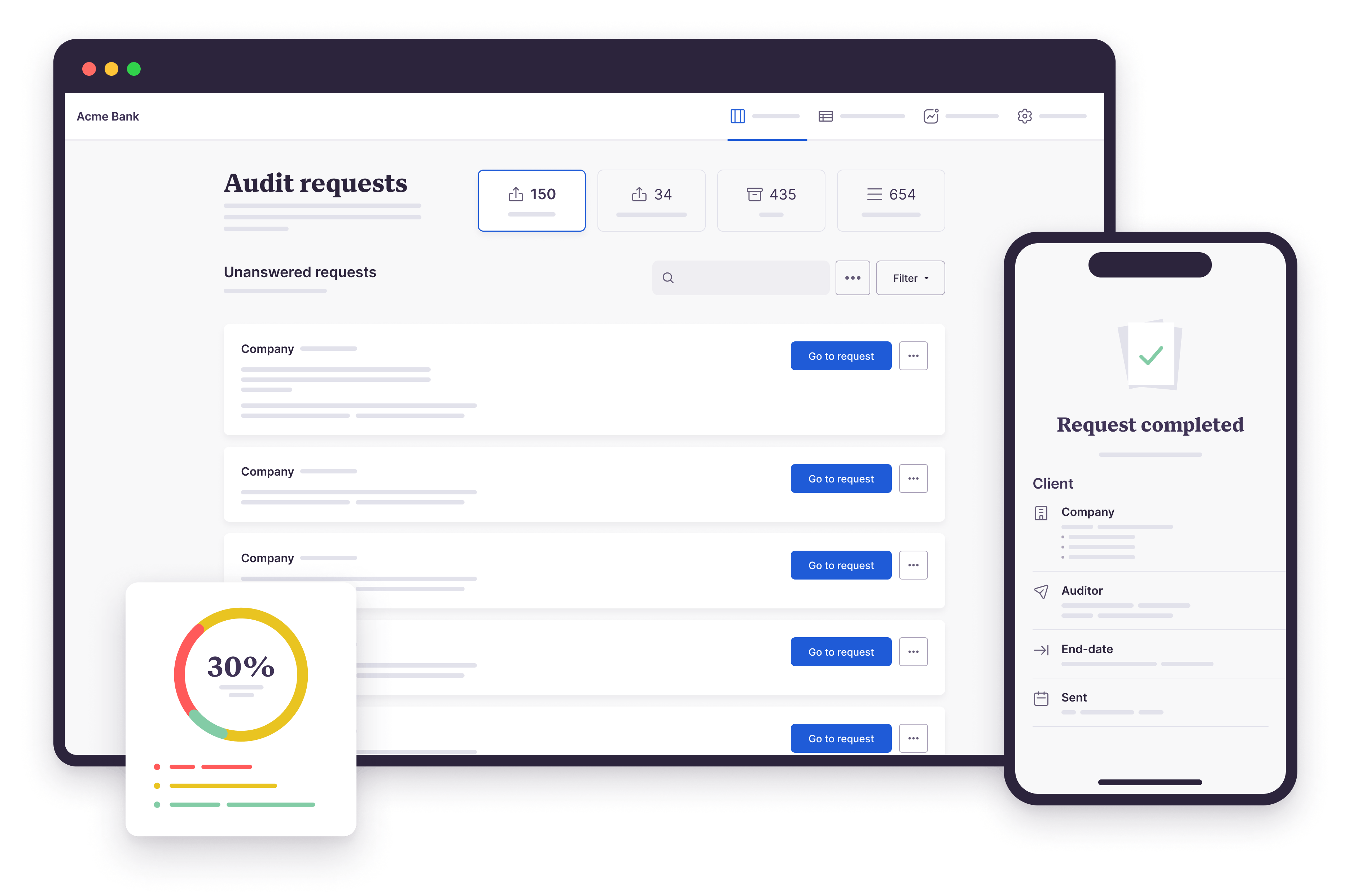 Picture showing a dashboard on desktop and mobile